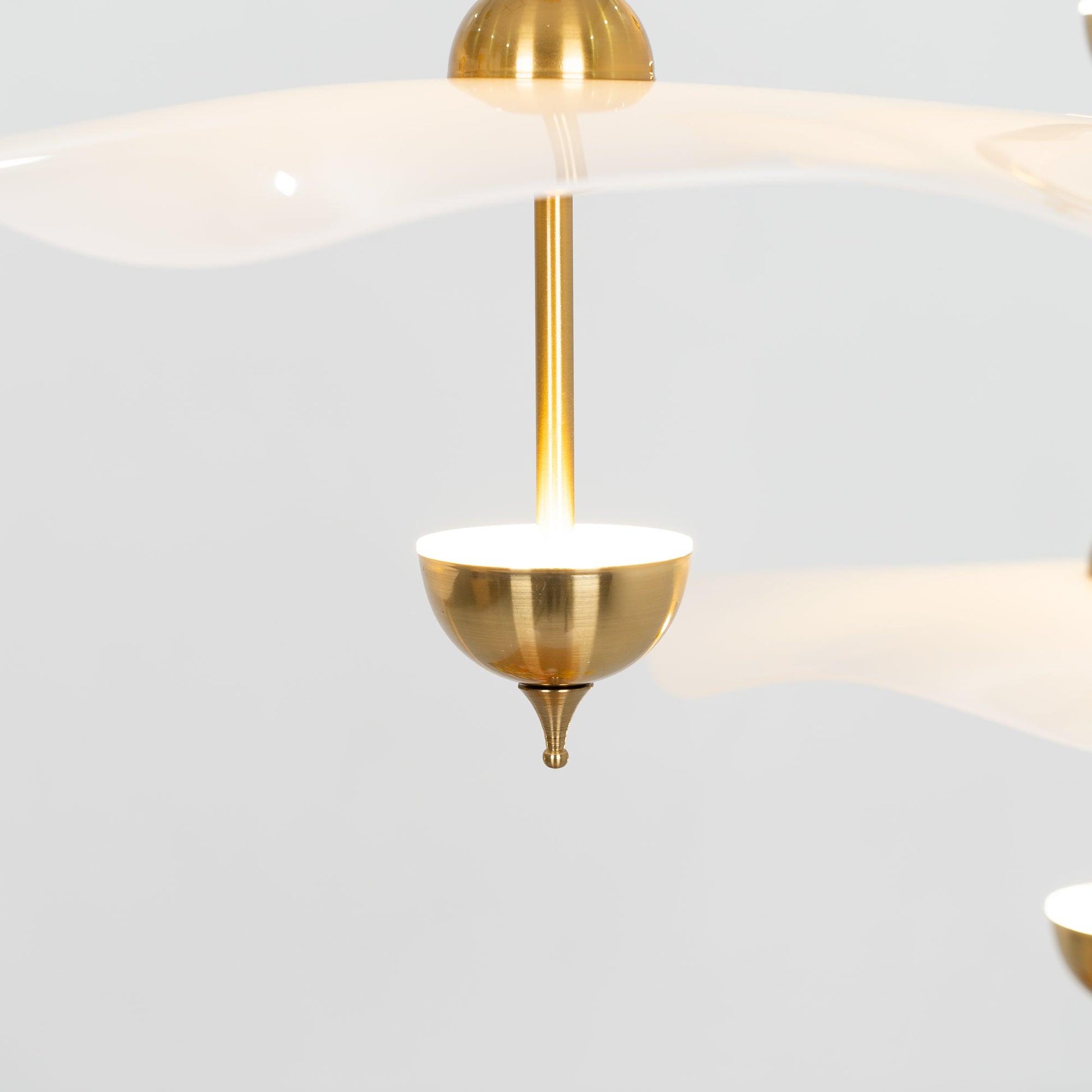 Lustra Pendant Light Double Biscuit for Living Room-Neutral Decor