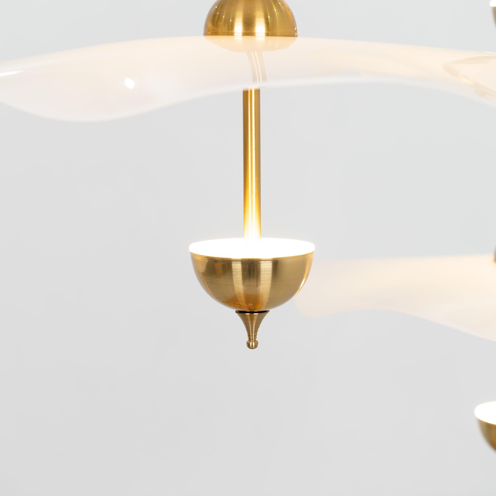 Lustra Pendant Light Double Biscuit for Living Room-Neutral Decor