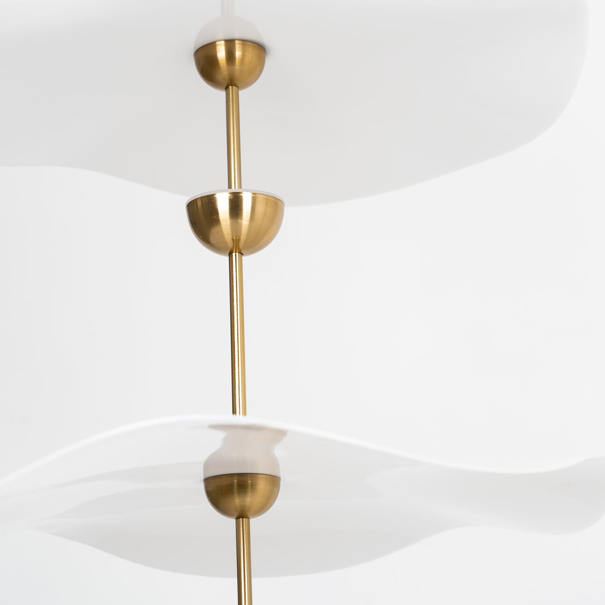 Lustra Pendant Light Double Biscuit for Living Room-Neutral Decor