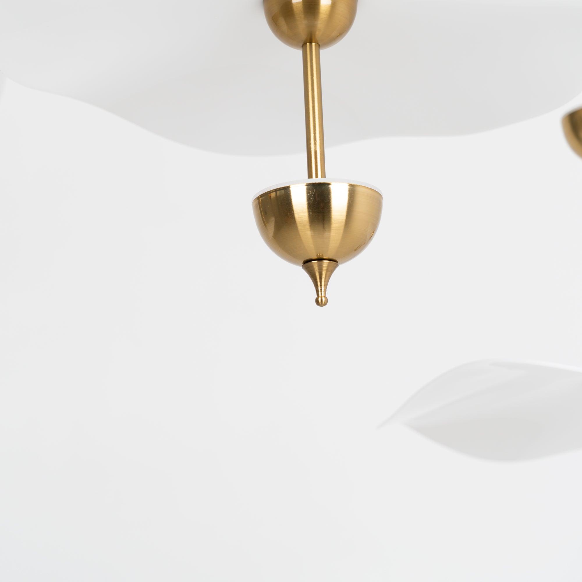 Lustra Pendant Light Double Biscuit for Living Room-Neutral Decor