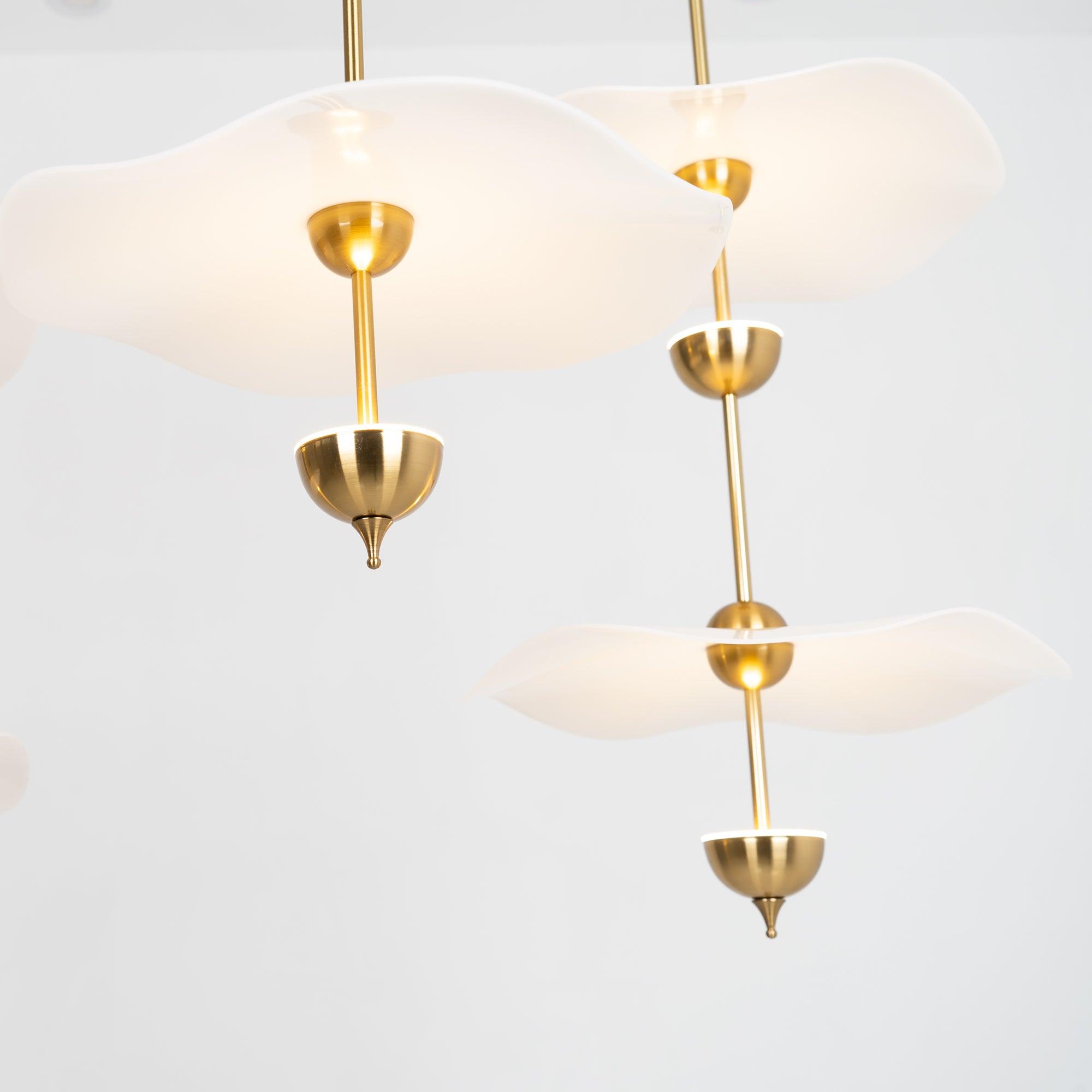 Lustra Pendant Light Double Biscuit for Living Room-Neutral Decor