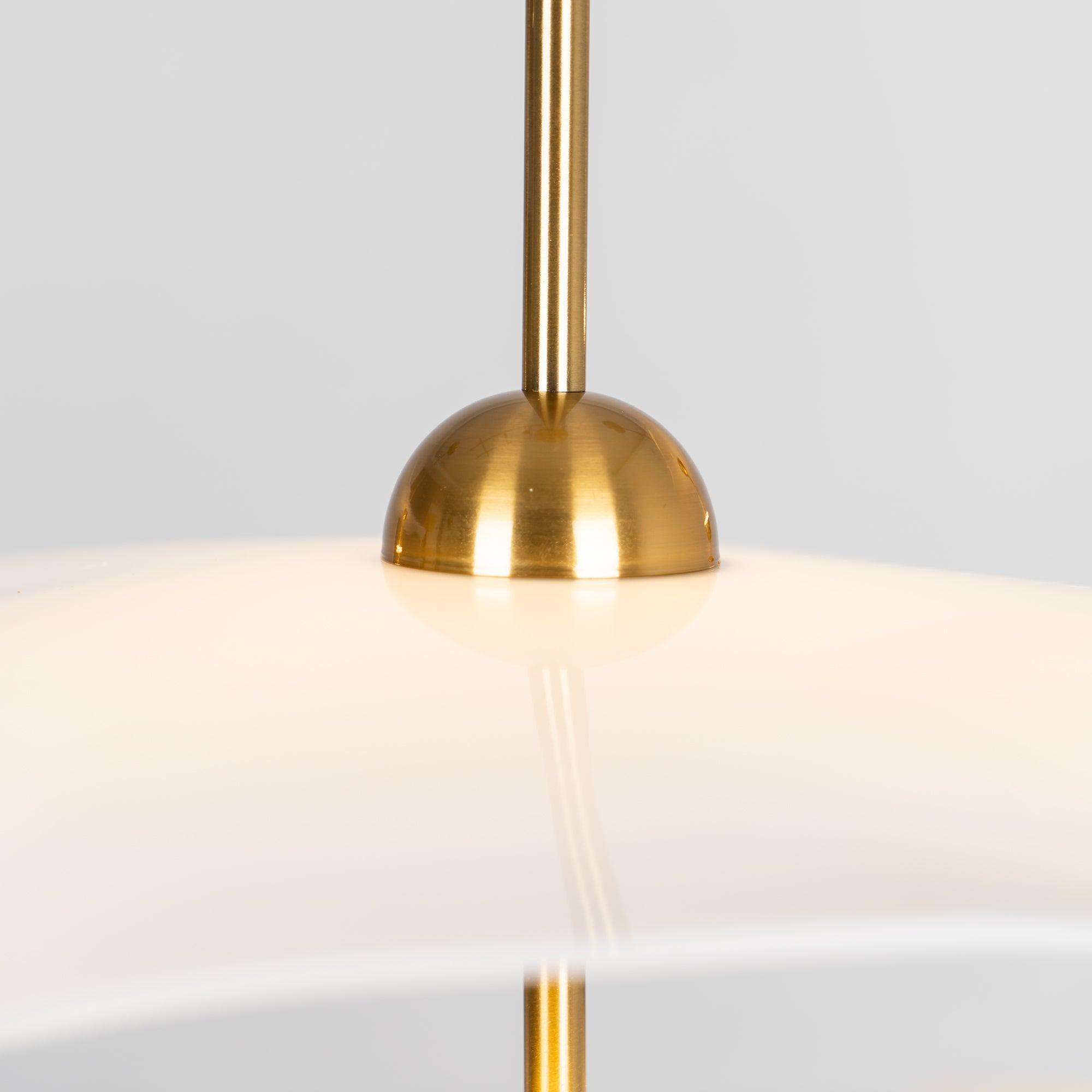 Lustra Pendant Light Double Biscuit for Living Room-Neutral Decor
