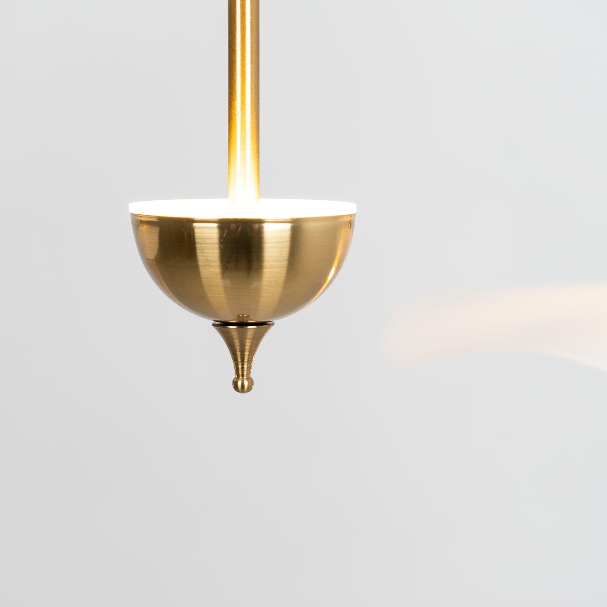 Lustra Pendant Light Double Biscuit for Living Room-Neutral Decor