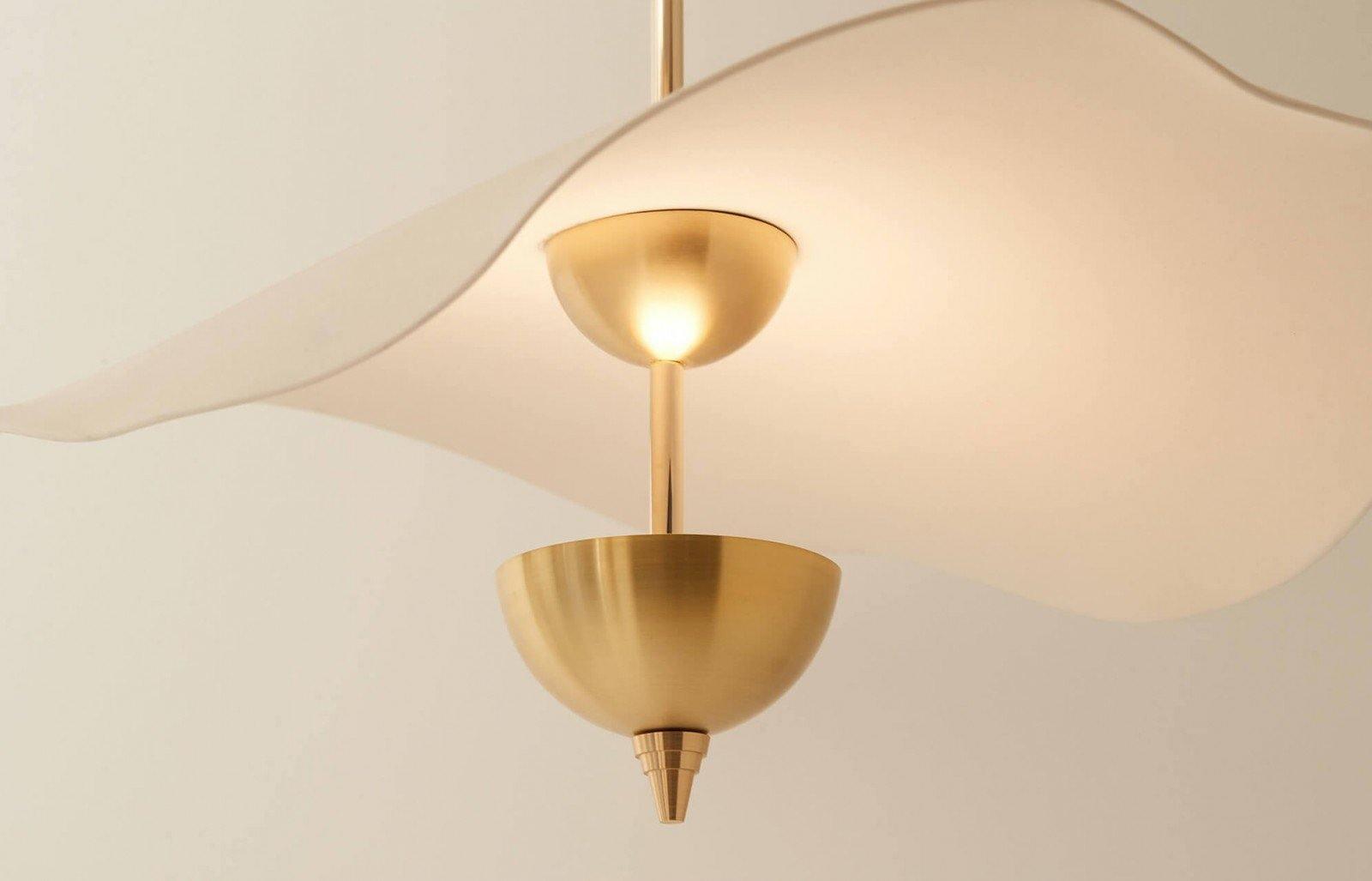 Lustra Pendant Light Double Biscuit for Living Room-Neutral Decor