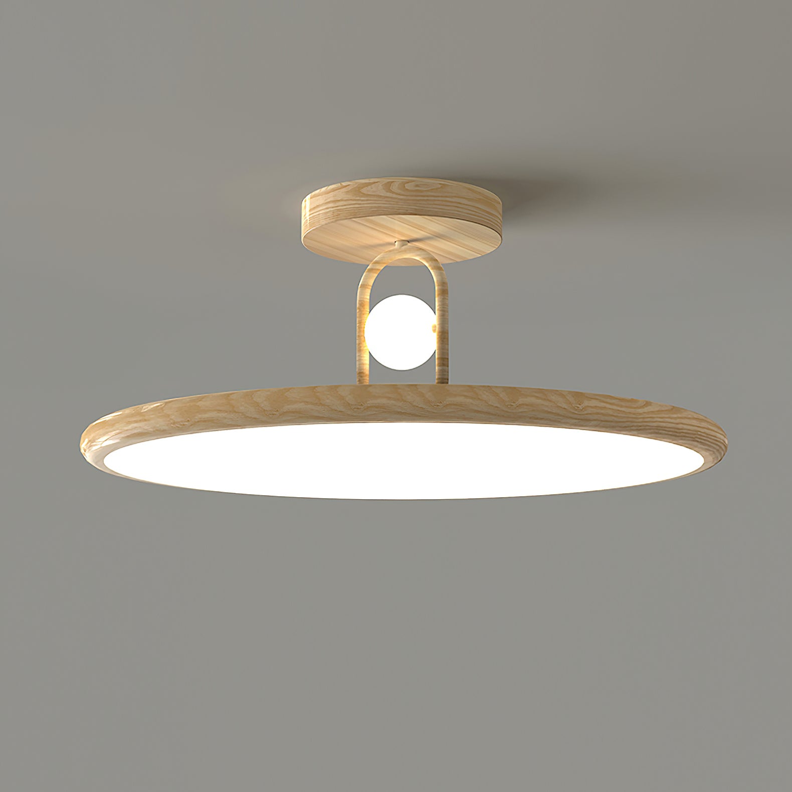 Envostar ceiling lamp shown from a distance to illustrate its scale in a room.