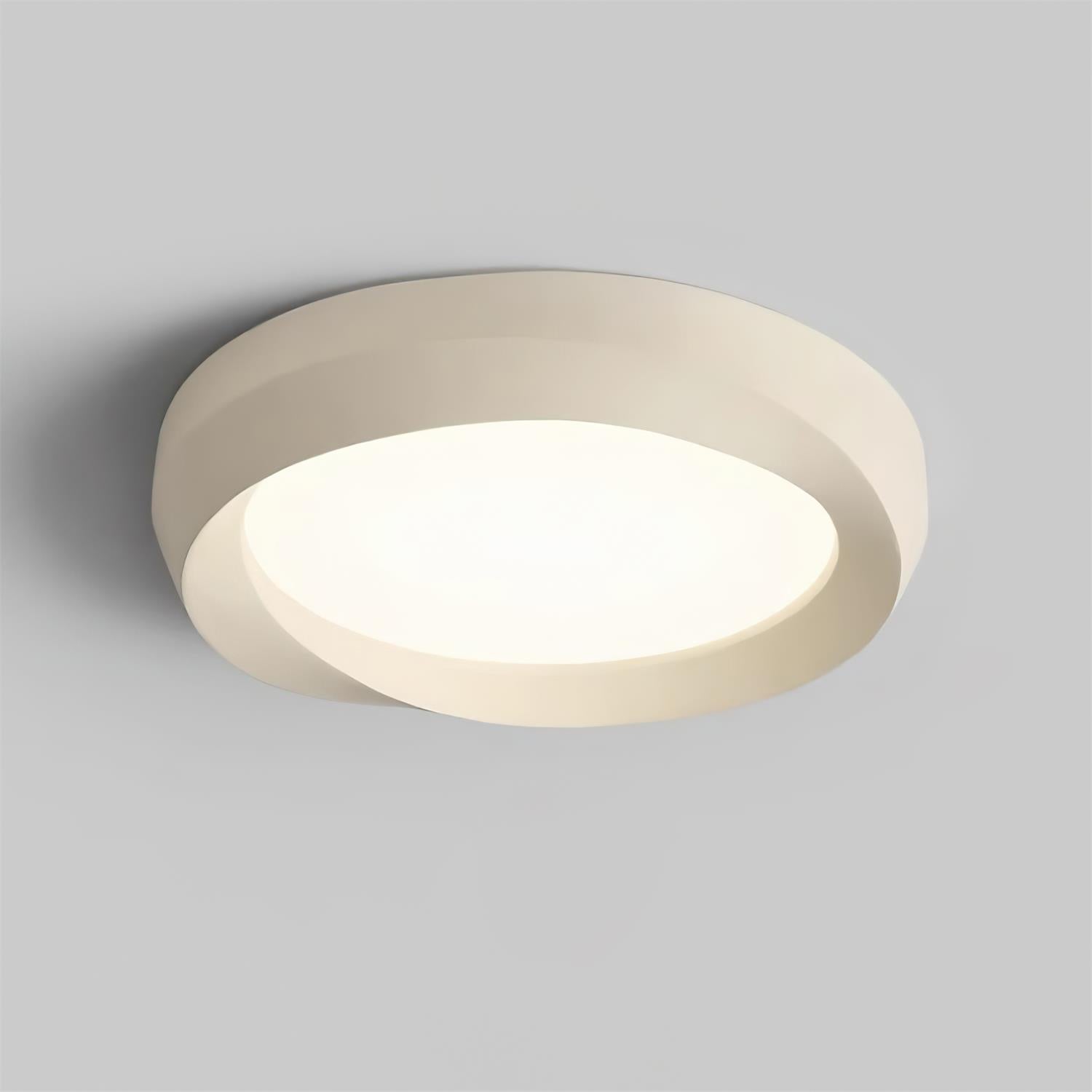 Elin Ceiling Lamp Resin with Soft Curved Frame in Neutral Tones-Neutral Decor