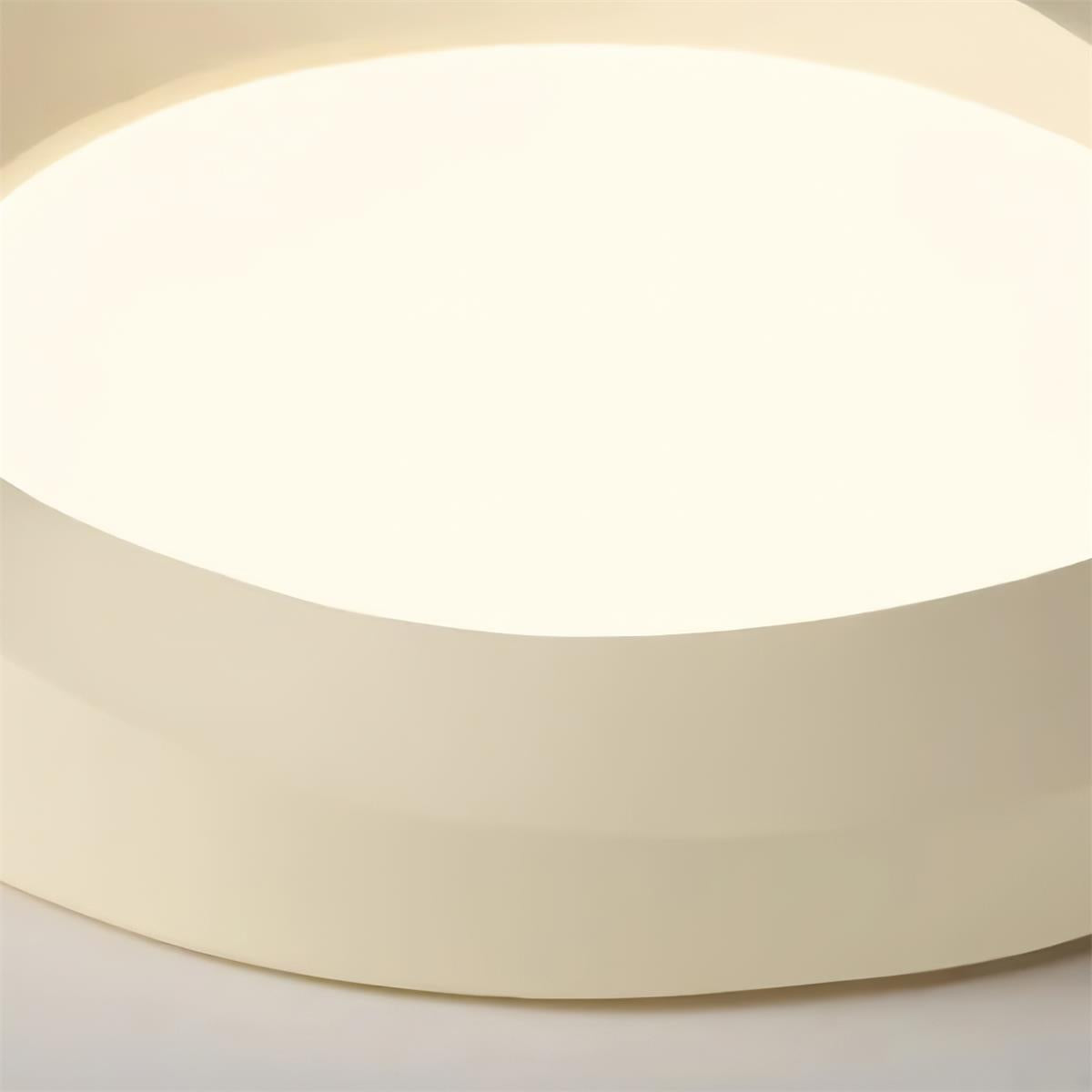 Ceiling Lamp Resin with Soft Curved Frame in Neutral Tones
