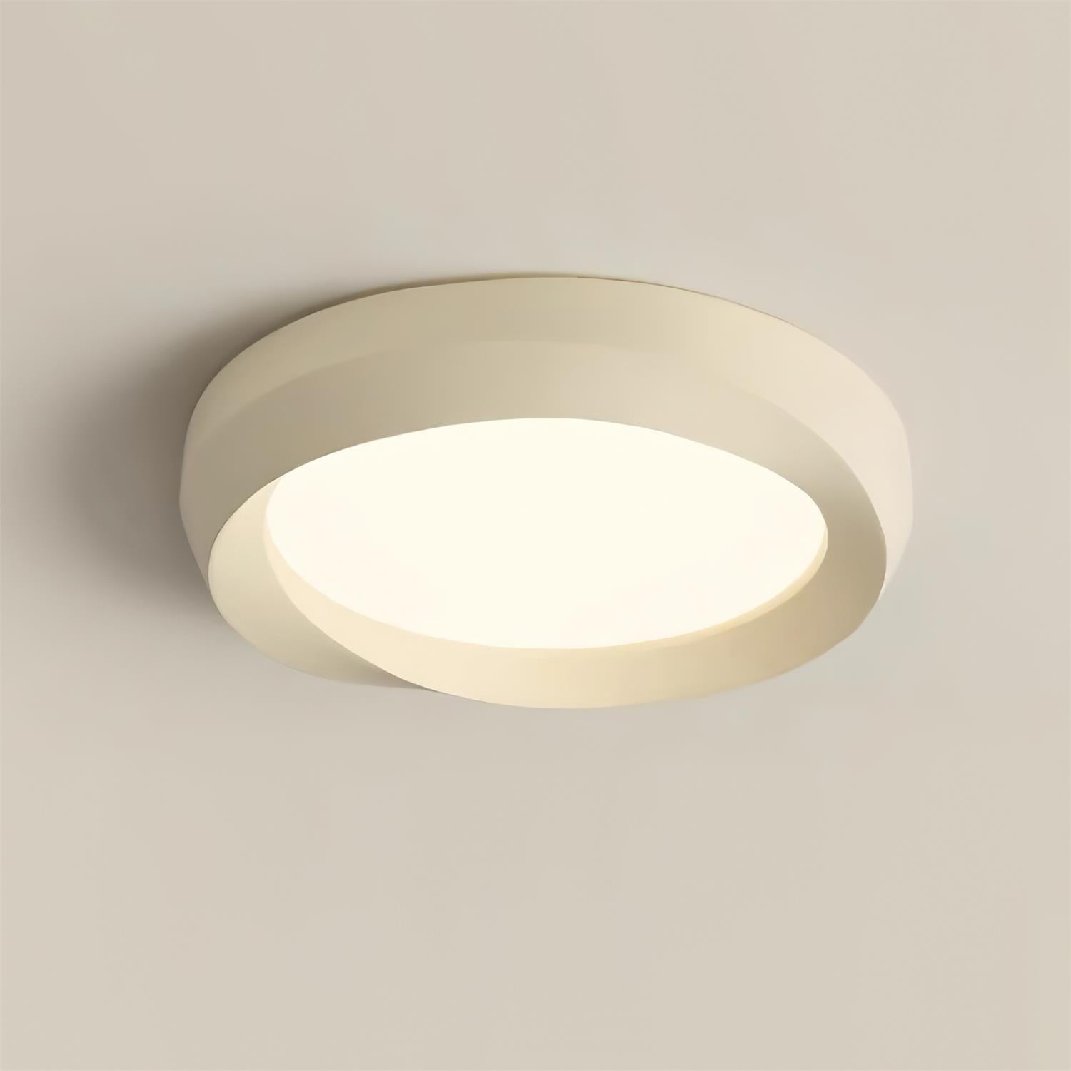 Elin Ceiling Lamp Resin with Soft Curved Frame in Neutral Tones-Neutral Decor