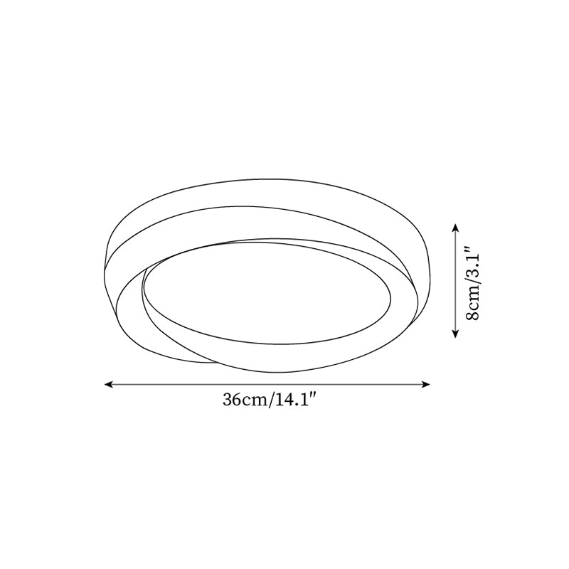 Elin Ceiling Lamp Resin with Soft Curved Frame in Neutral Tones-Neutral Decor