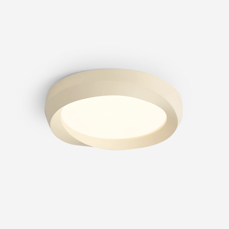 Ceiling Lamp Resin with Soft Curved Frame in Neutral Tones