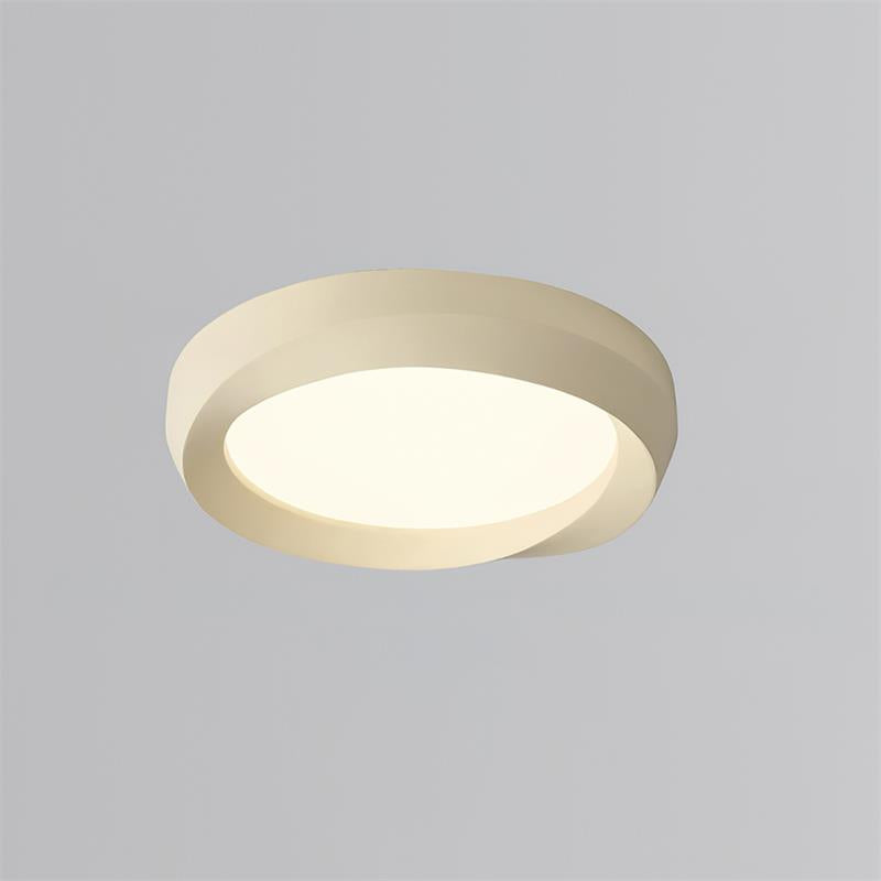 Ceiling Lamp Resin with Soft Curved Frame in Neutral Tones
