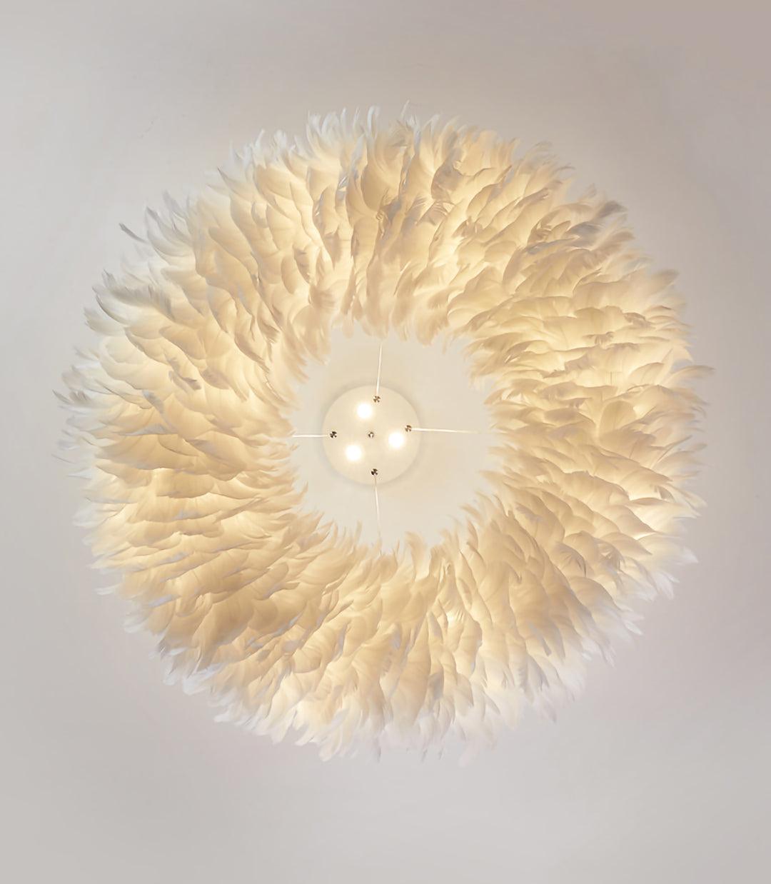 Deveno Feathers Pendant Lamp-Neutral Decor