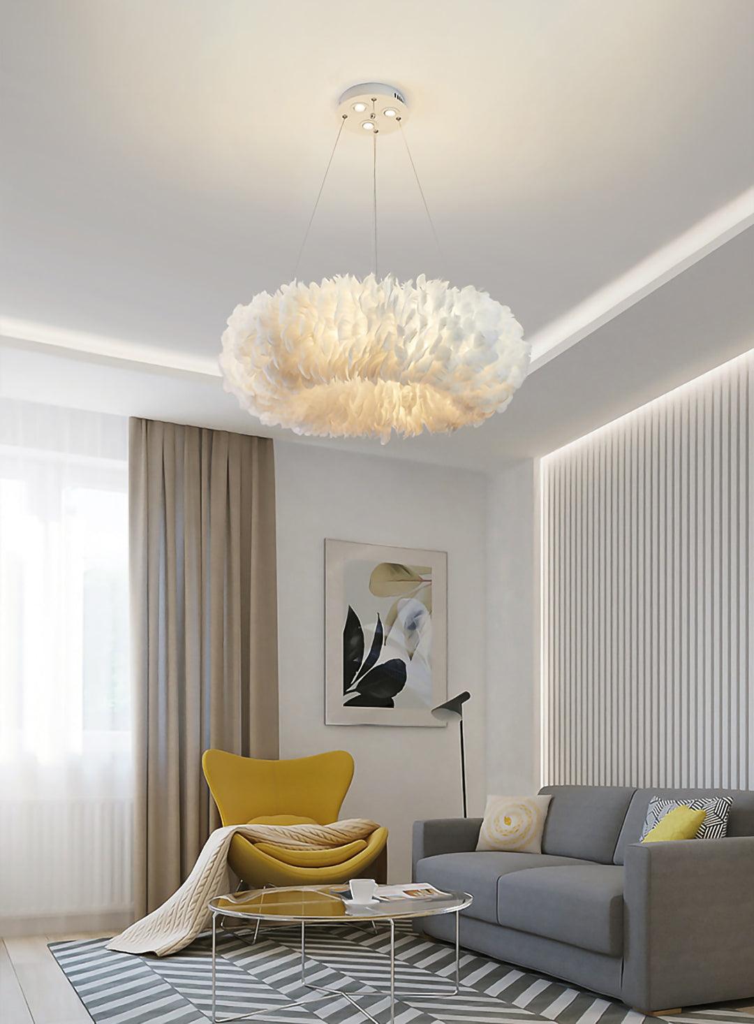 Deveno Feathers Pendant Lamp-Neutral Decor
