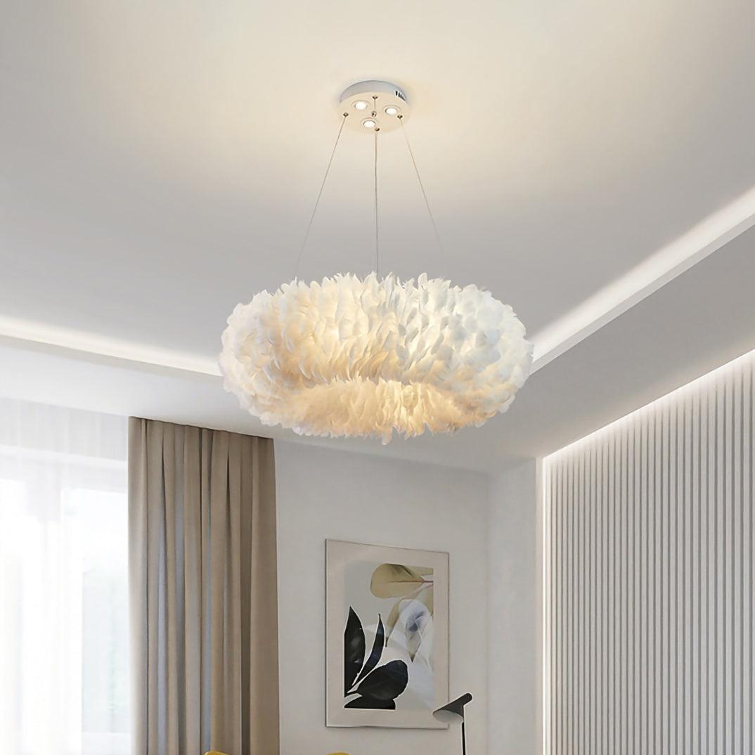 Deveno Feathers Pendant Lamp-Neutral Decor