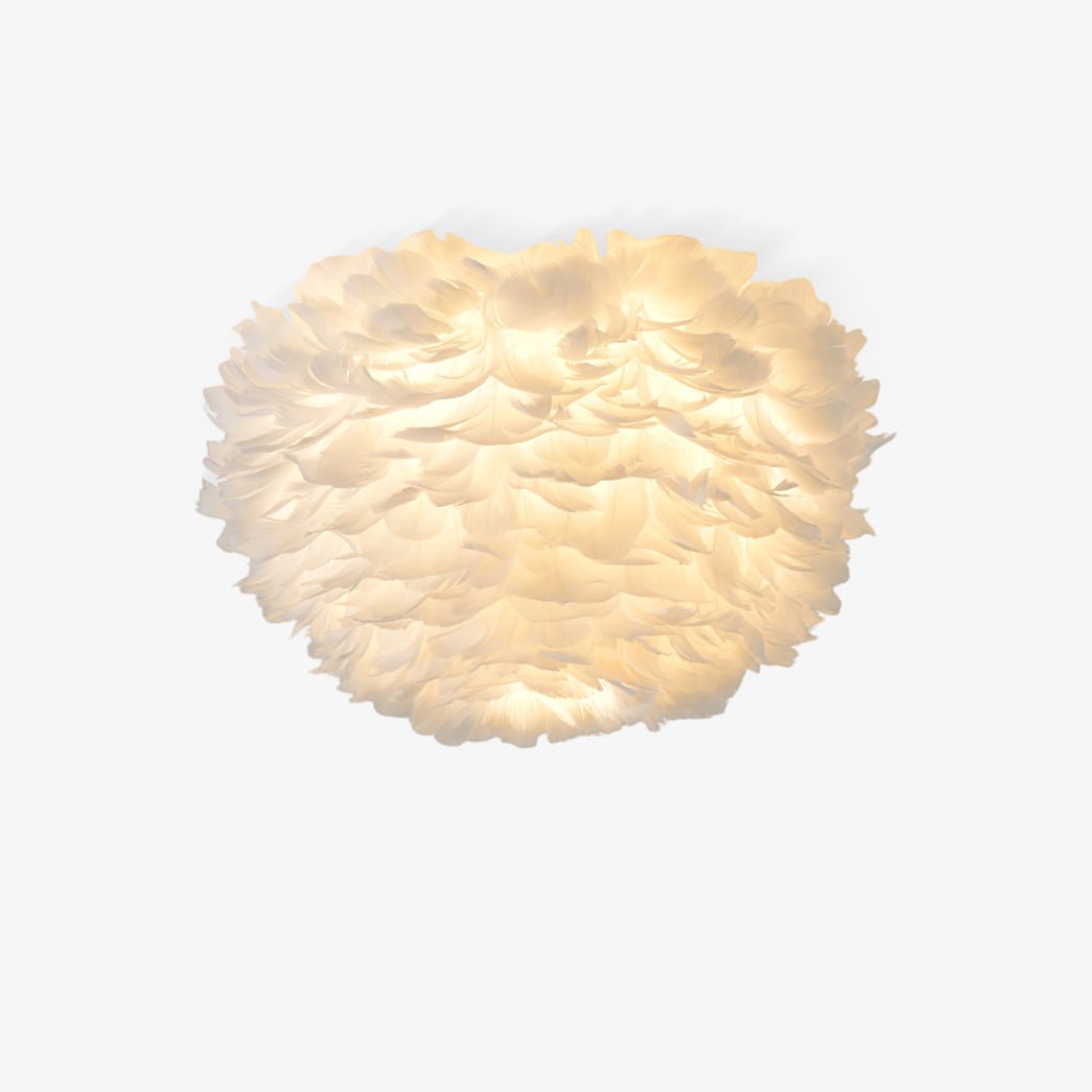 Zalore Premium Nordic Art Feathered Ceiling Lamp-Neutral Decor