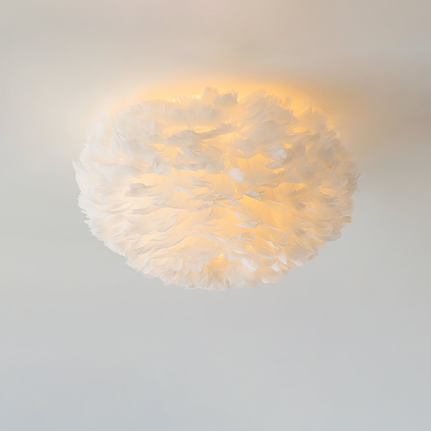 Zalore Premium Nordic Art Feathered Ceiling Lamp-Neutral Decor