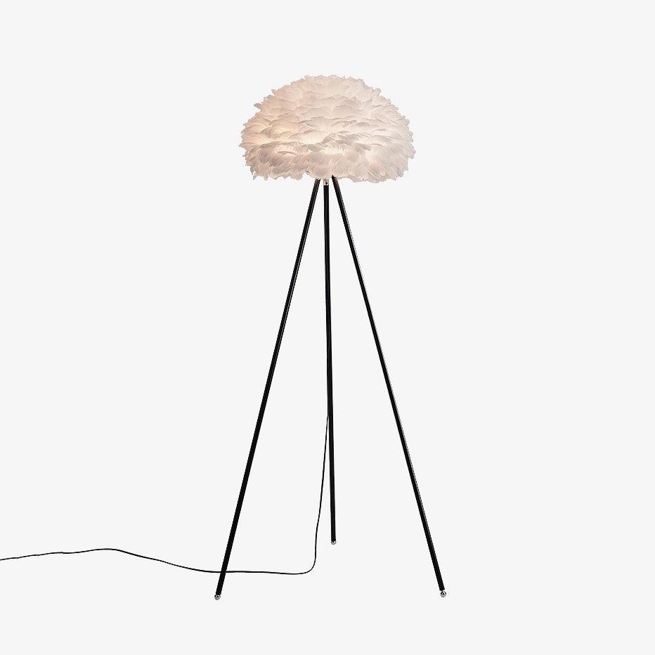 Ivthaar Organic Feather Floor Lamp-Neutral Decor
