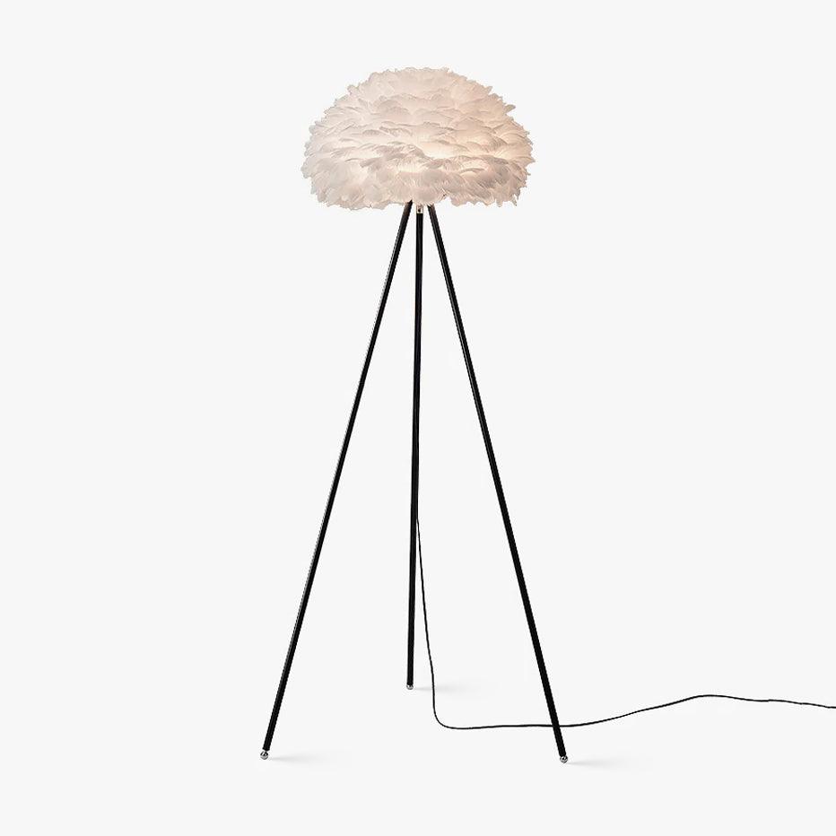 Ivthaar Organic Feather Floor Lamp-Neutral Decor