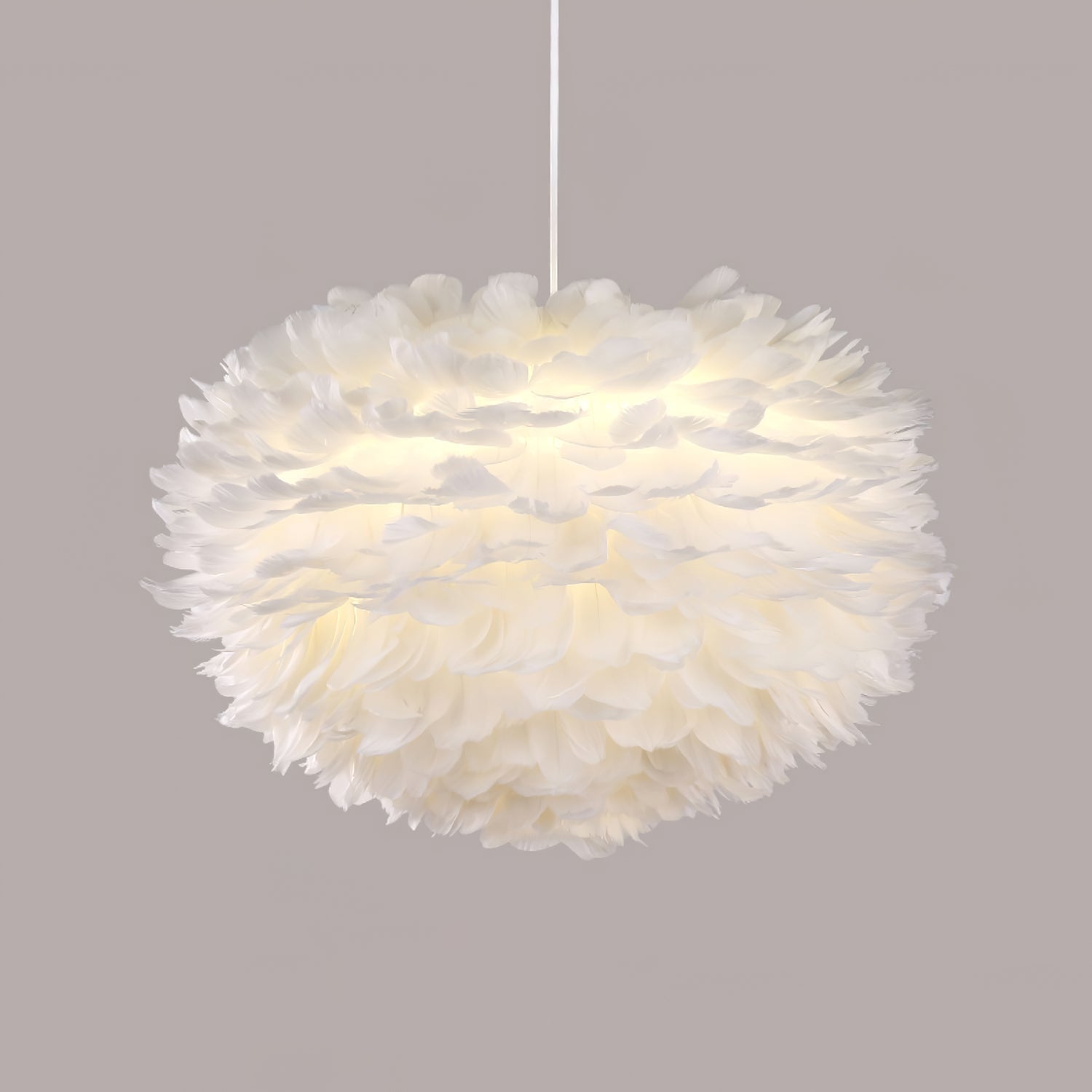 Deveno Feathers Pendant Lamp-Neutral Decor