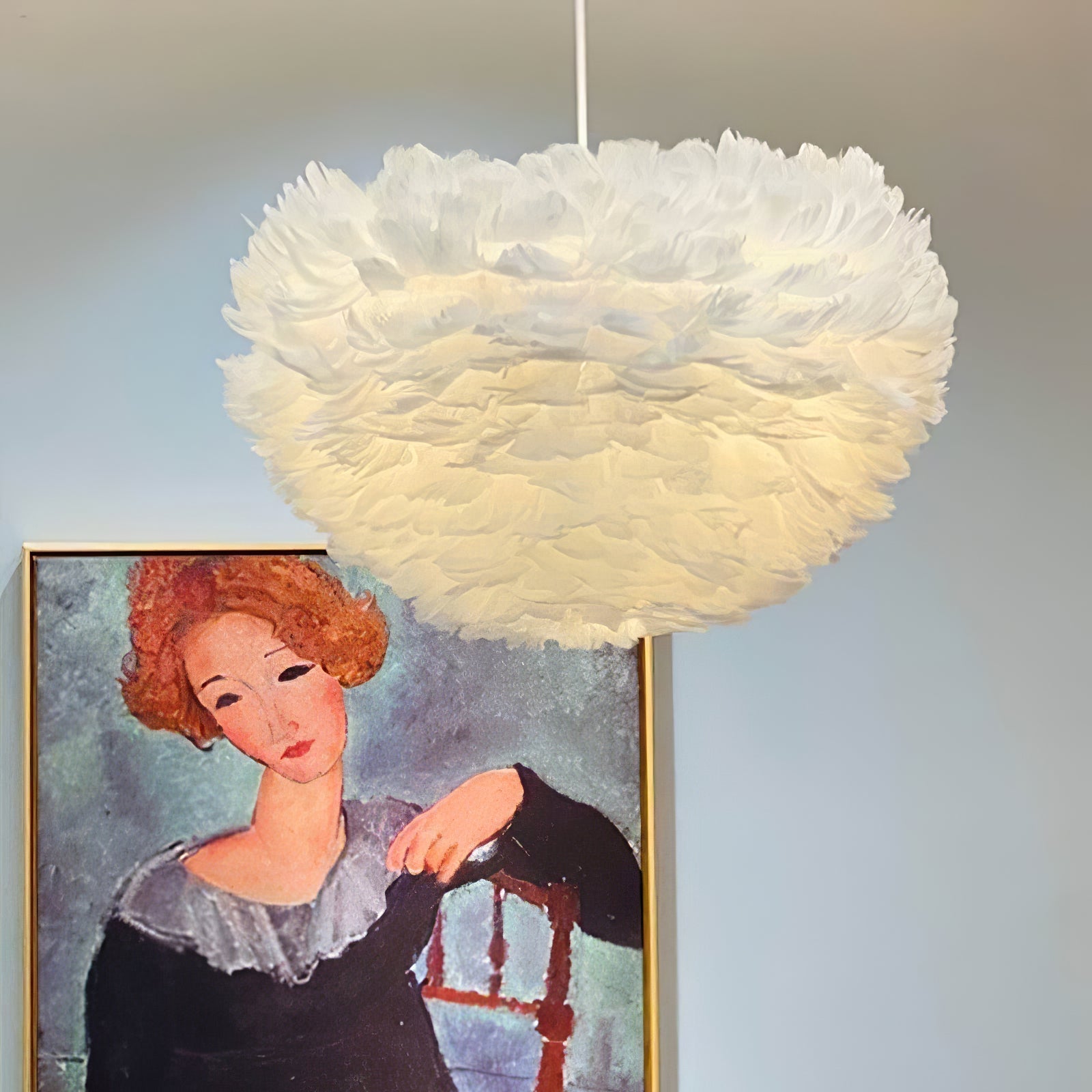 Deveno Feathers Pendant Lamp-Neutral Decor