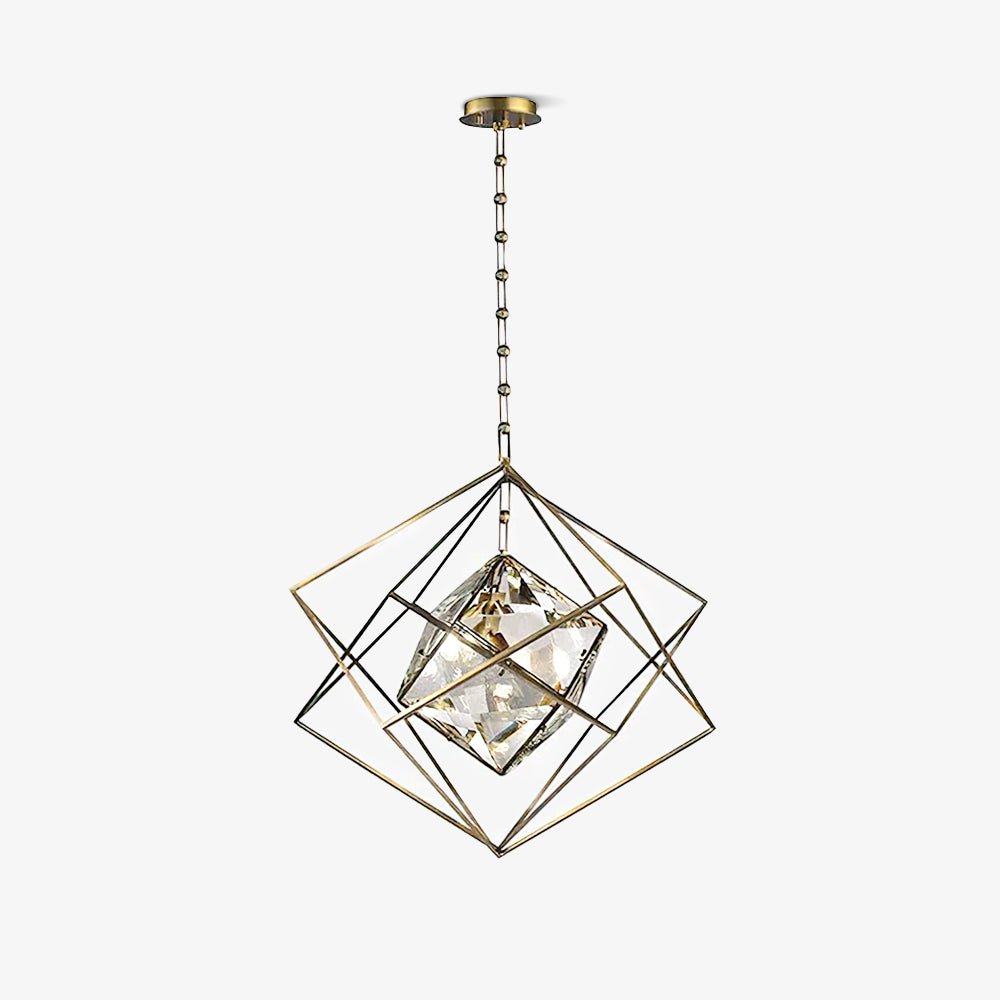 Zovin Brass & Crystal Glam Pendant Light-Neutral Decor