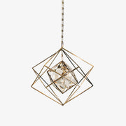 Zovin Brass & Crystal Glam Pendant Light-Neutral Decor
