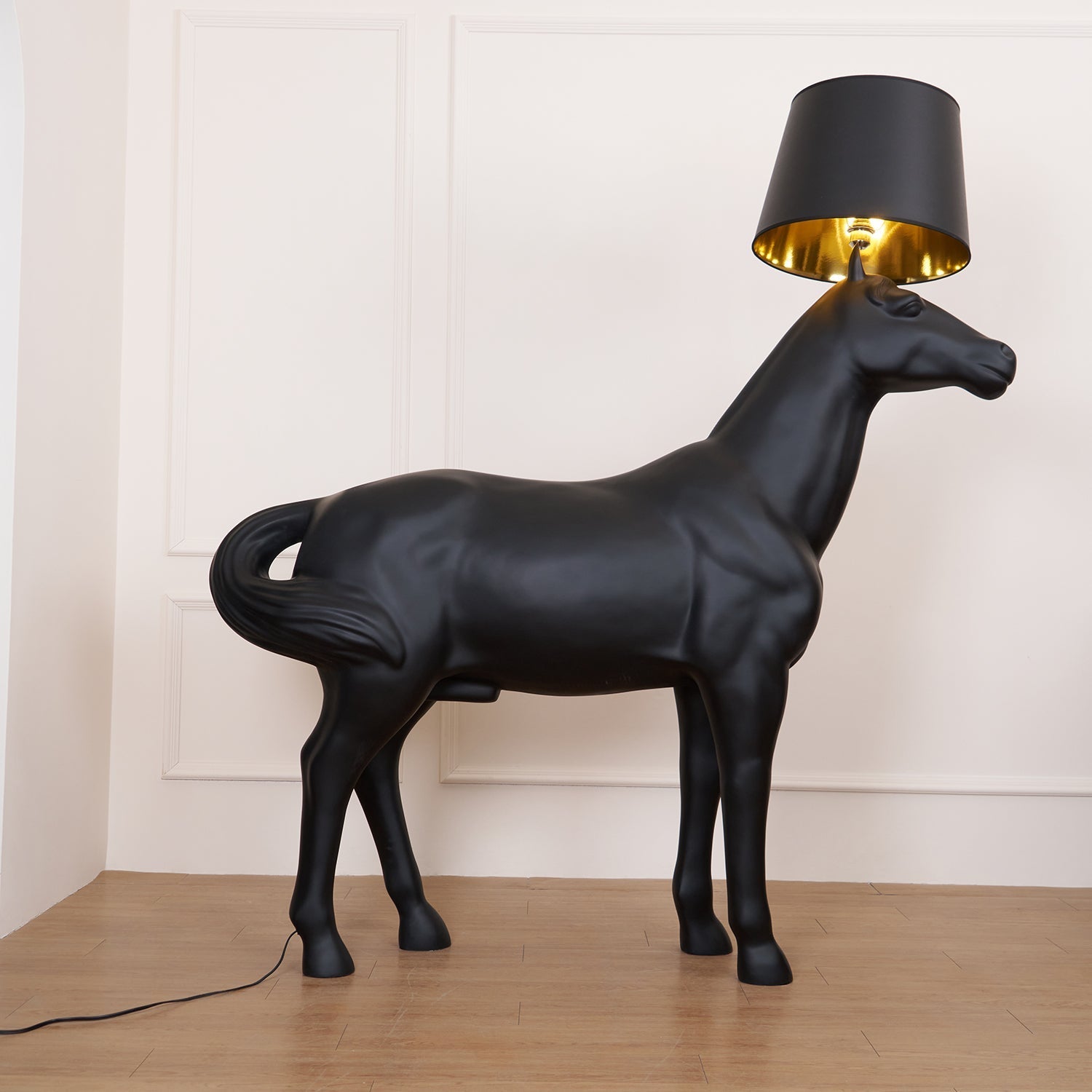 Miron Plastic Fabric Floor Lamp-Neutral Decor