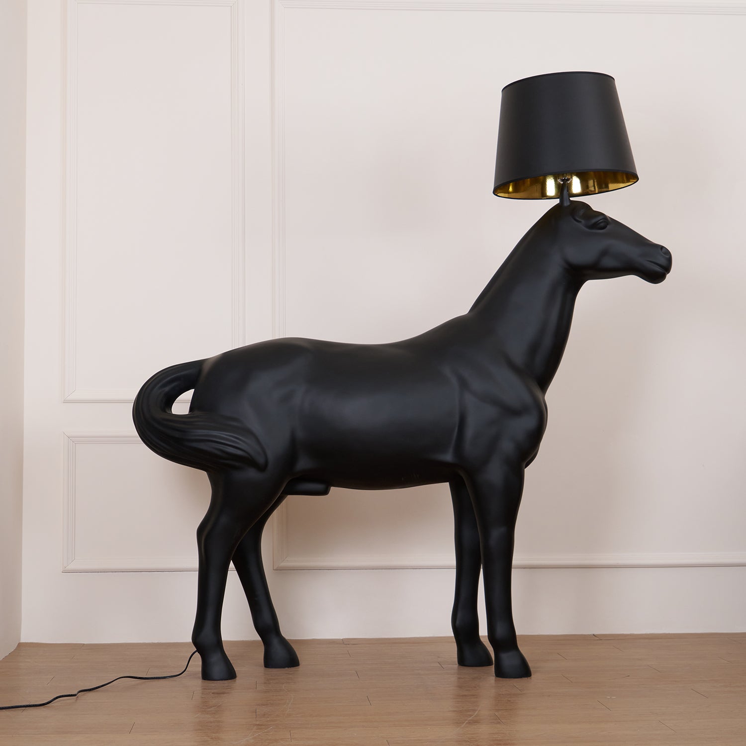 Miron Plastic Fabric Floor Lamp-Neutral Decor