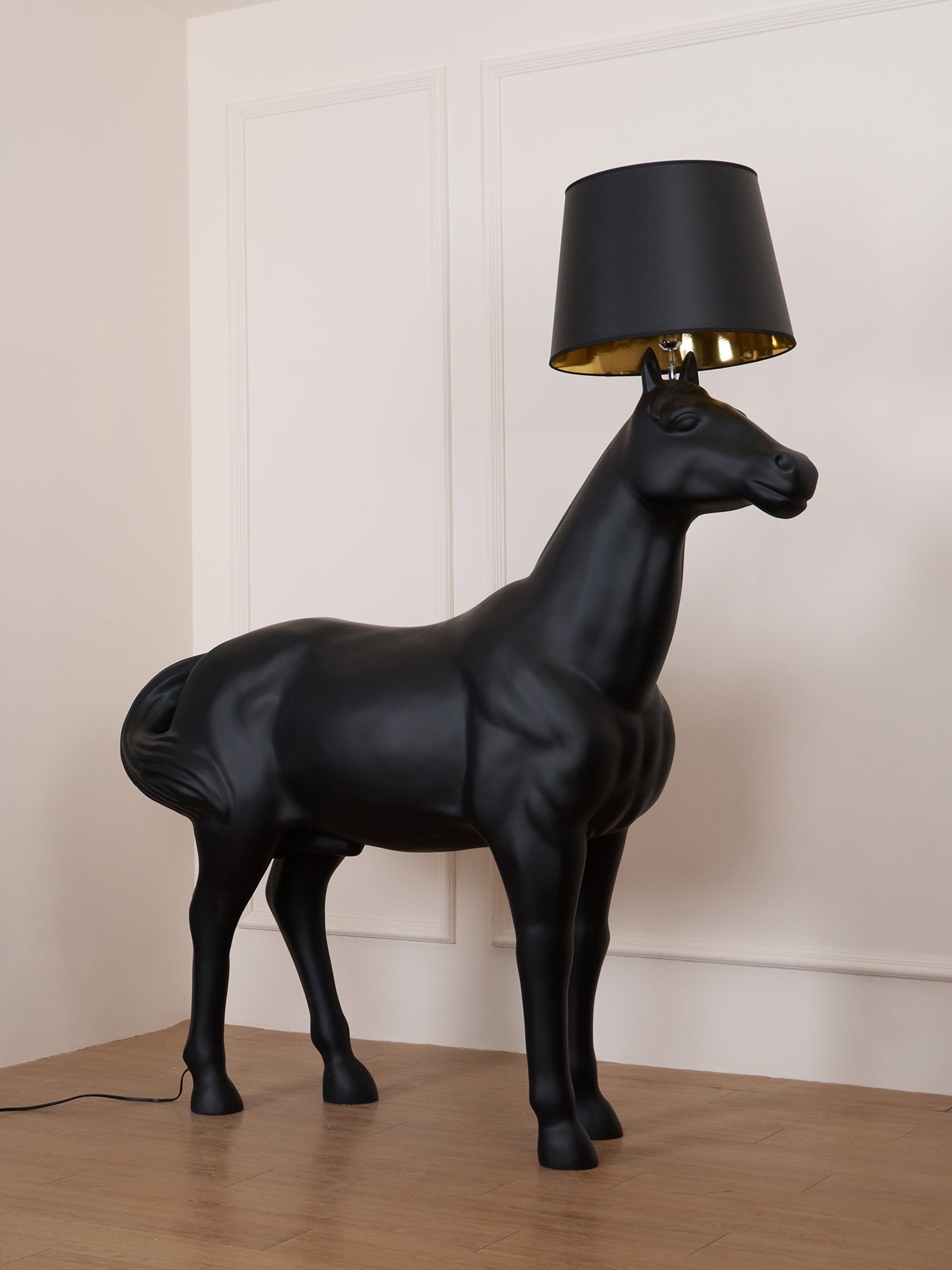 Miron Plastic Fabric Floor Lamp-Neutral Decor