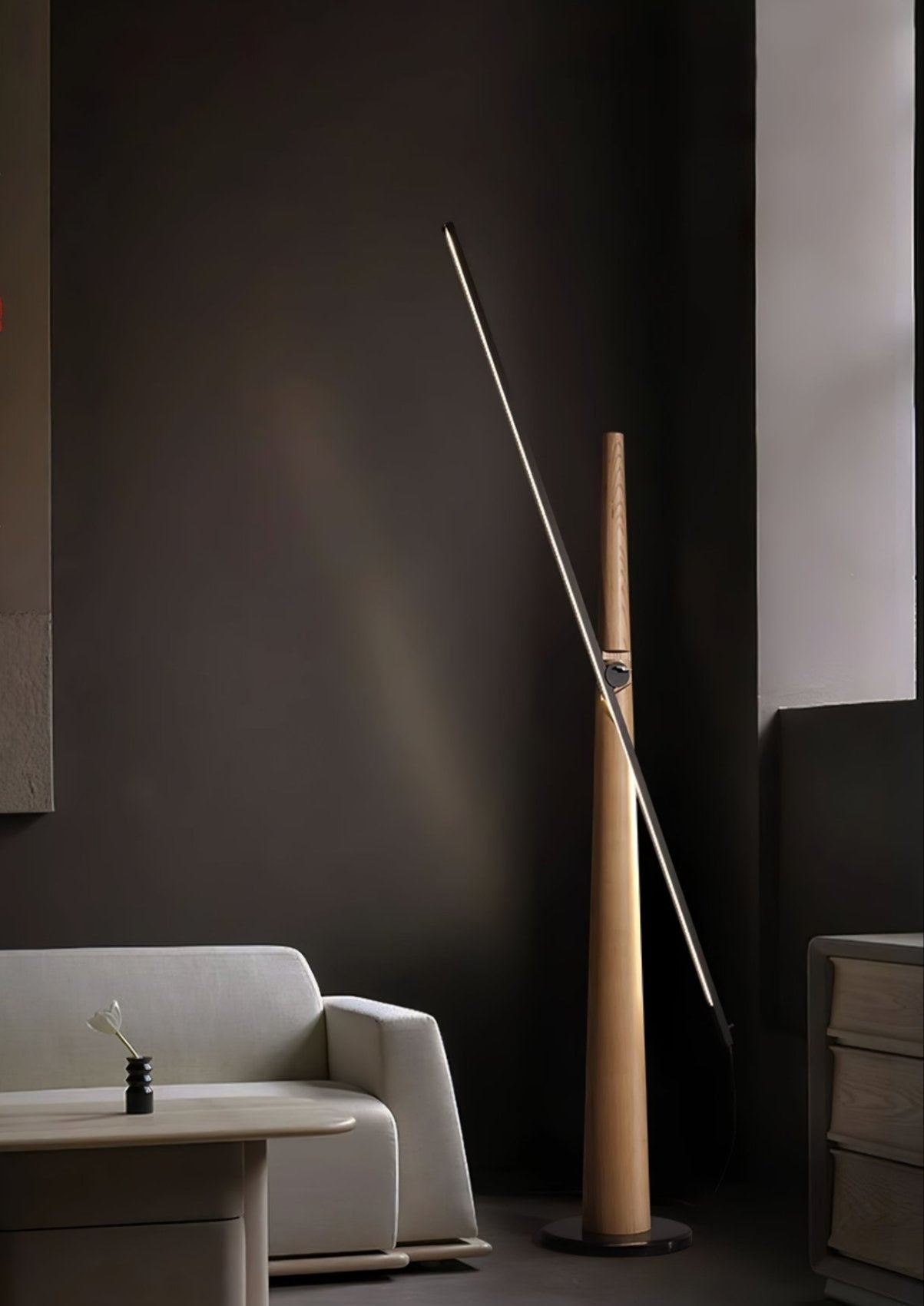 Ovelila Minimalist Wood Floor Lamp-Neutral Decor