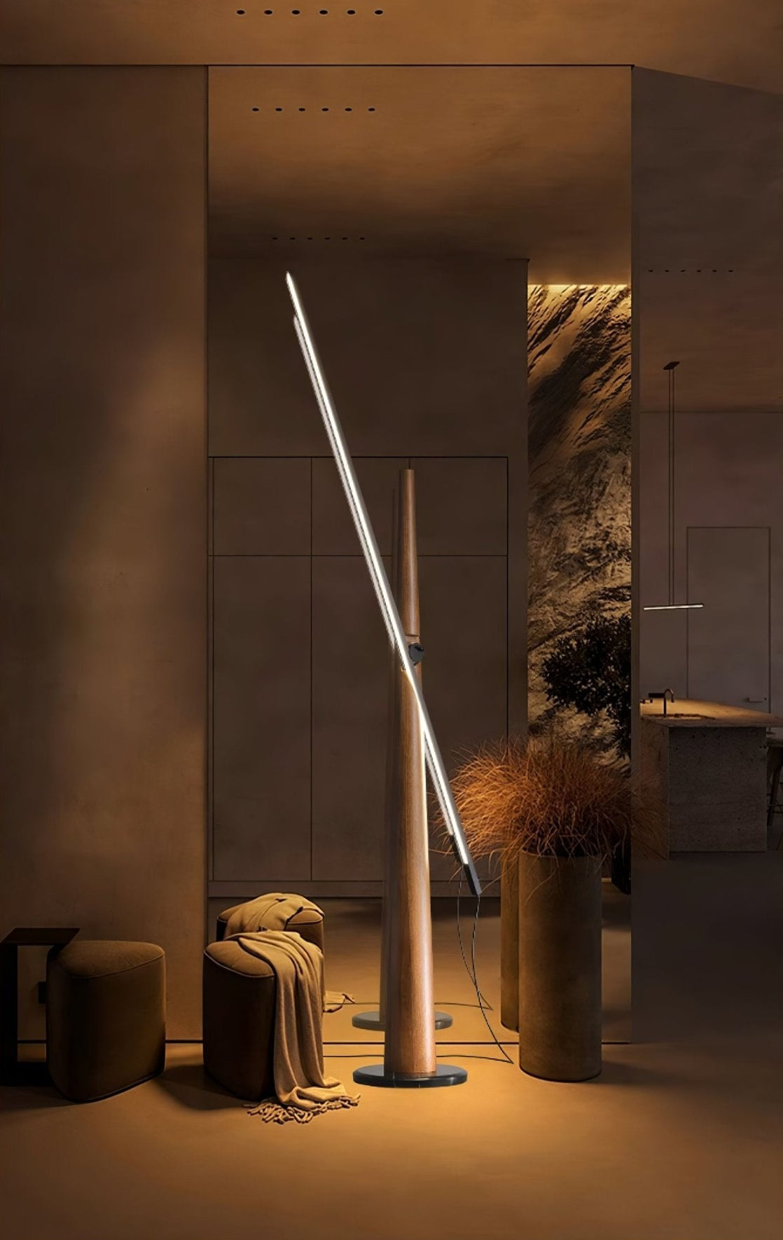 Ovelila Minimalist Wood Floor Lamp-Neutral Decor