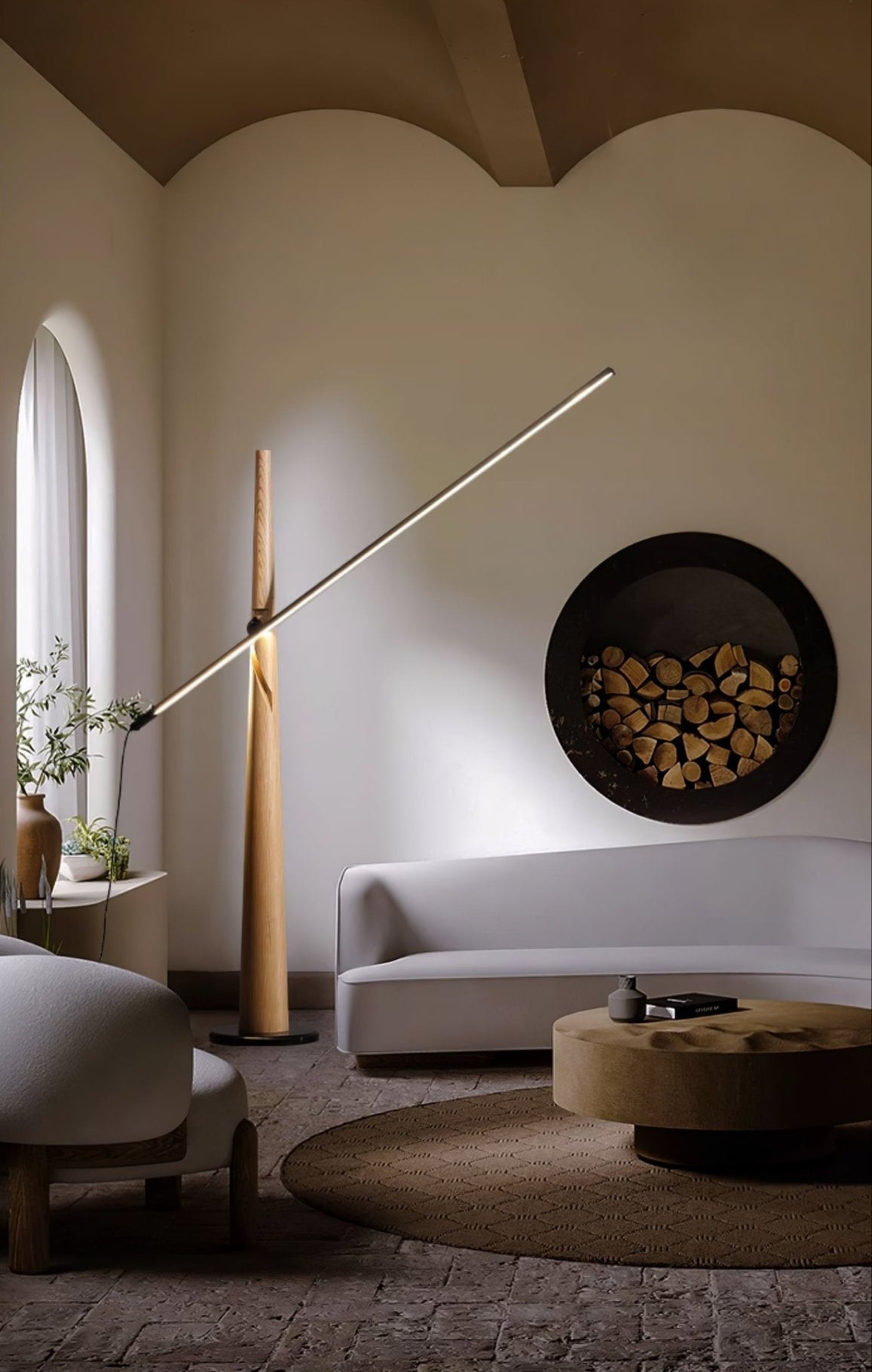 Ovelila Minimalist Wood Floor Lamp-Neutral Decor