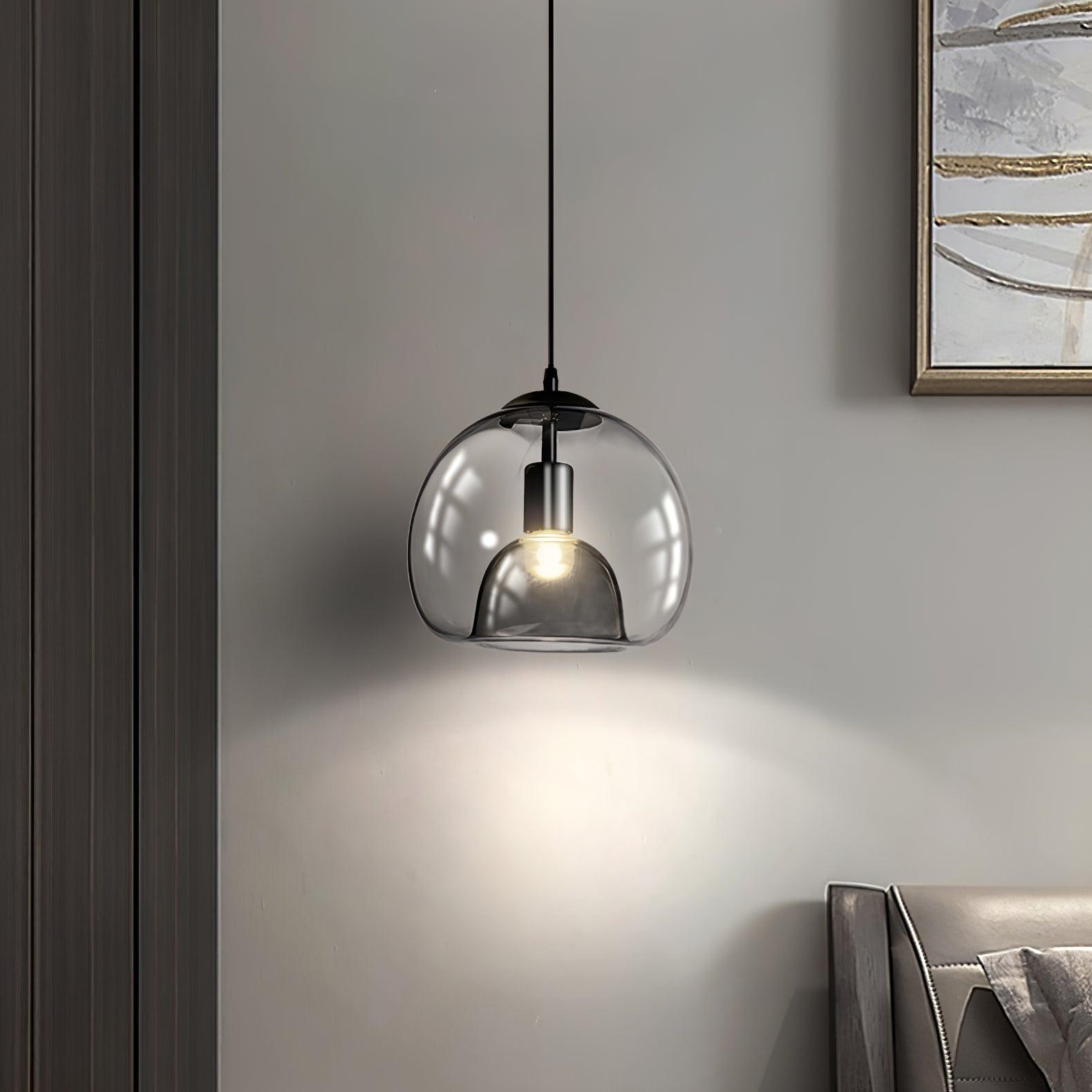 Qev Nordic Art Pearl Glass Pendant Lamp-Neutral Decor