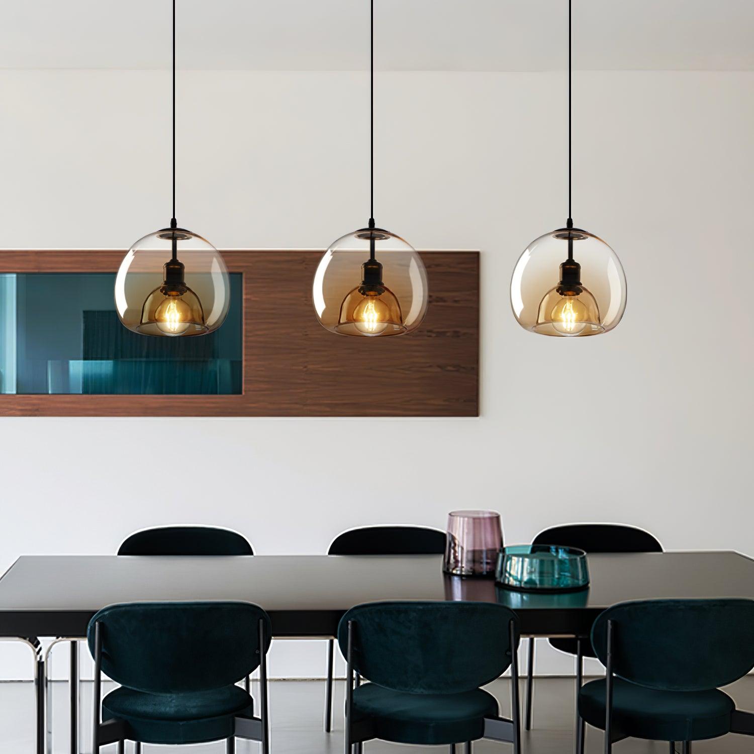 Qev Nordic Art Pearl Glass Pendant Lamp-Neutral Decor