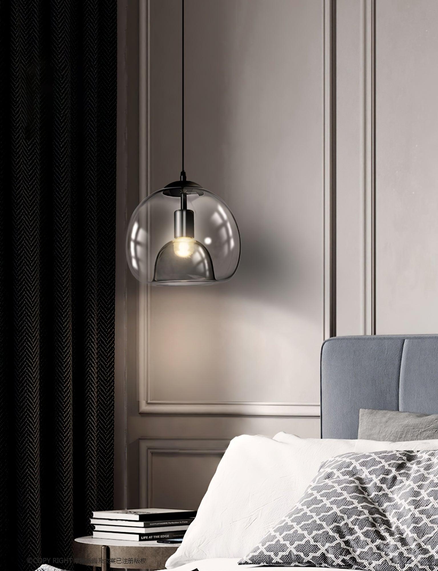 Qev Nordic Art Pearl Glass Pendant Lamp-Neutral Decor
