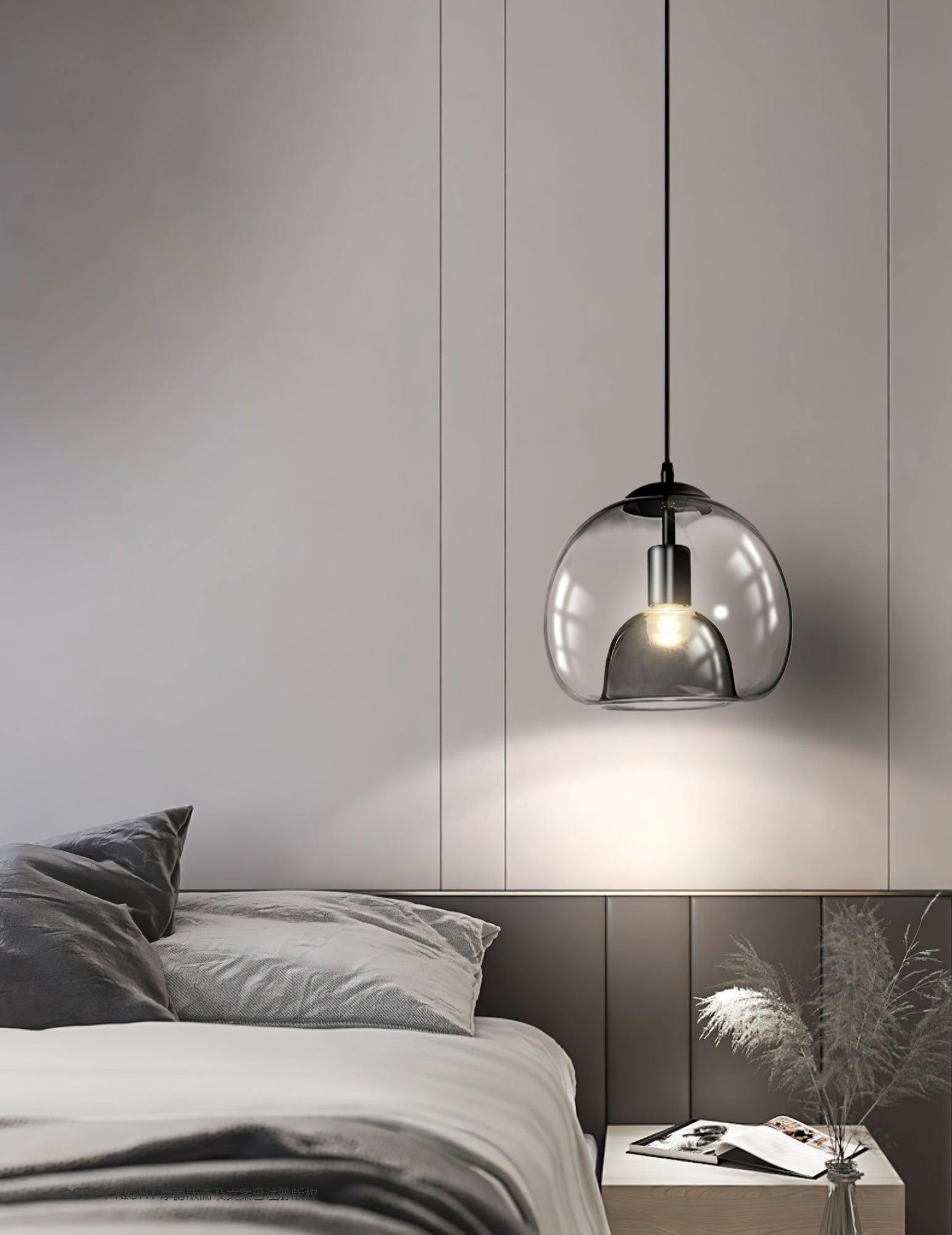 Qev Nordic Art Pearl Glass Pendant Lamp-Neutral Decor