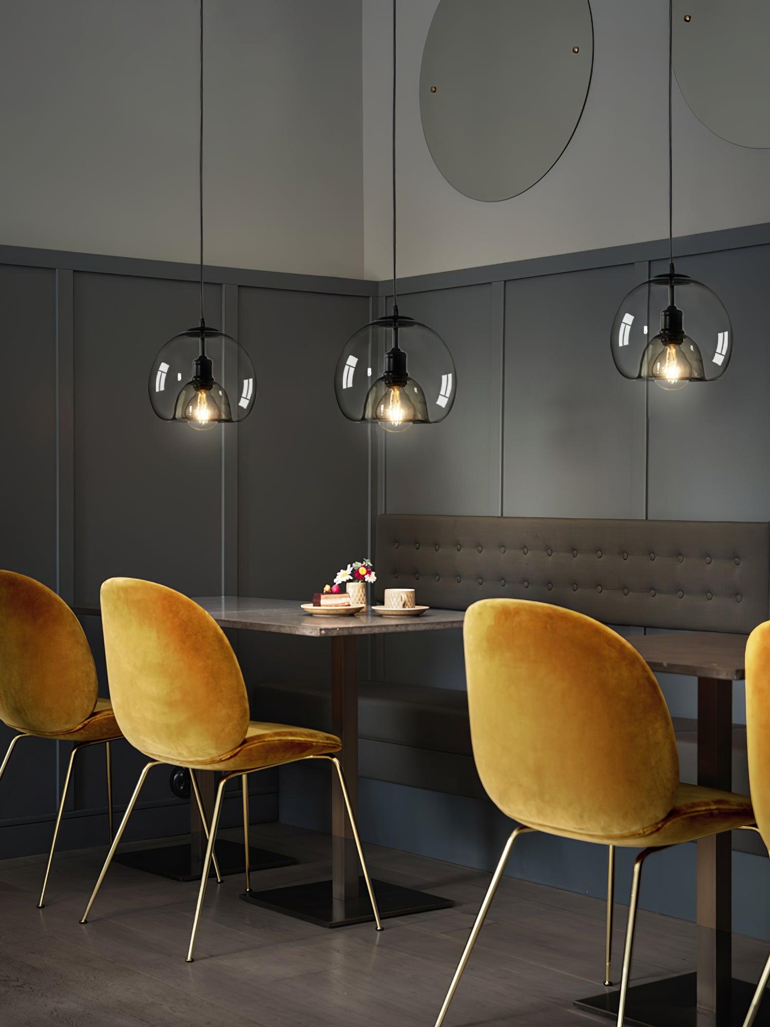 Qev Nordic Art Pearl Glass Pendant Lamp-Neutral Decor