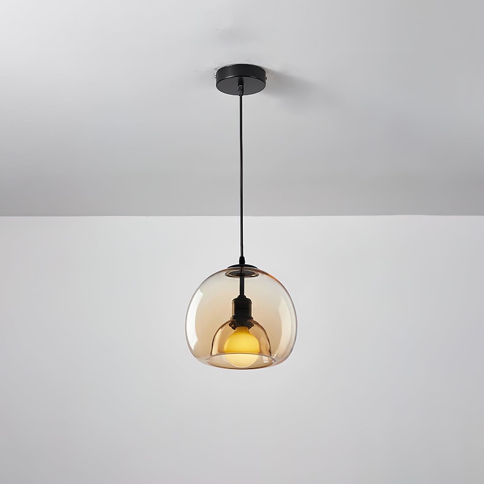 Qev Nordic Art Pearl Glass Pendant Lamp-Neutral Decor