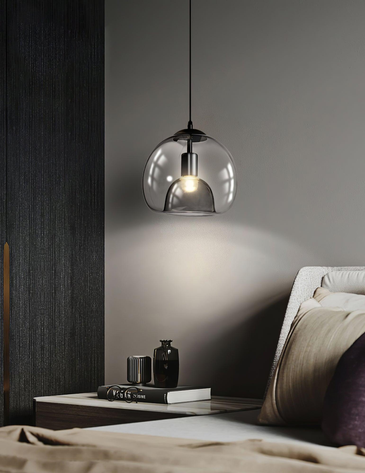 Qev Nordic Art Pearl Glass Pendant Lamp-Neutral Decor