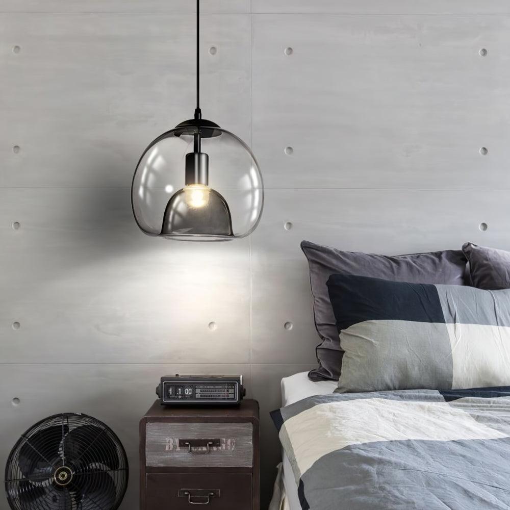 Qev Nordic Art Pearl Glass Pendant Lamp-Neutral Decor
