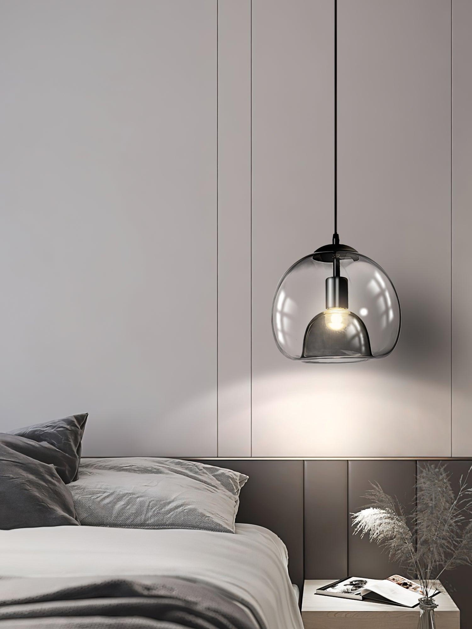 Qev Nordic Art Pearl Glass Pendant Lamp-Neutral Decor