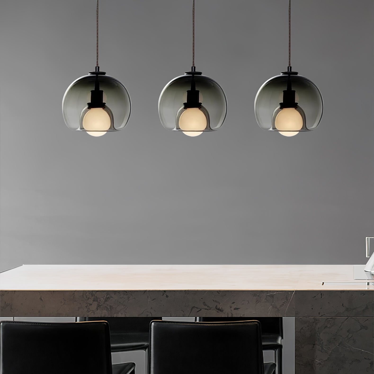 Eamver Glass Contemporary Pendant Light-Neutral Decor