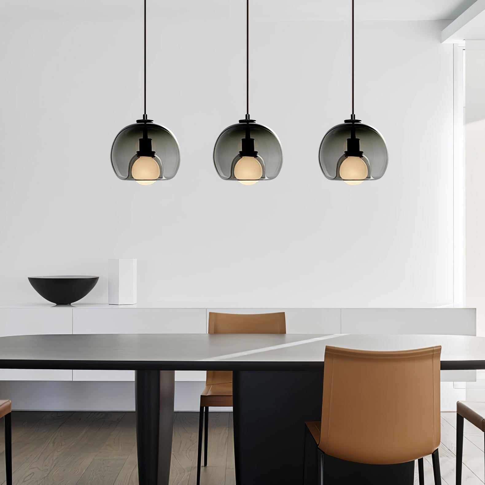 Eamver Glass Contemporary Pendant Light-Neutral Decor