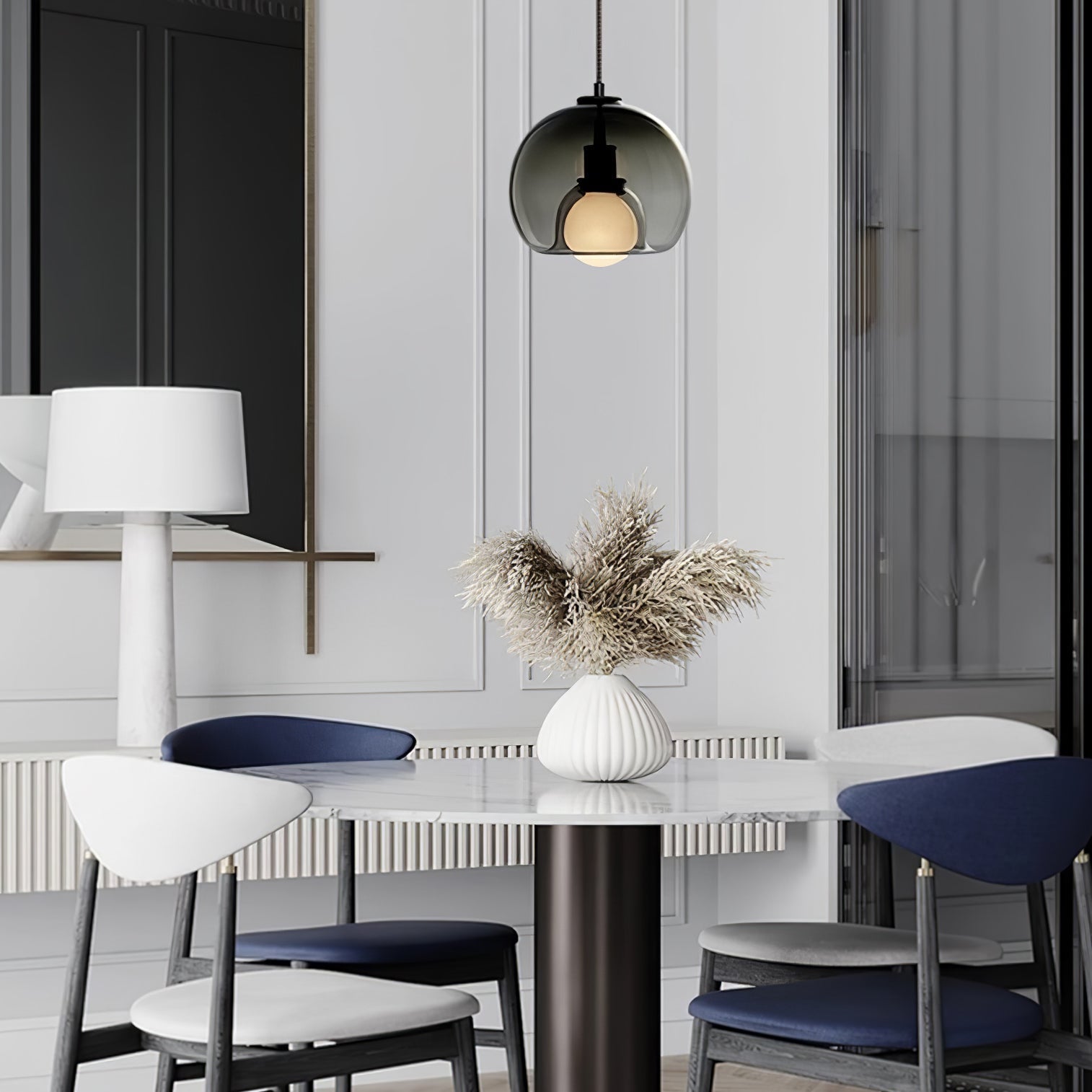 Eamver Glass Contemporary Pendant Light-Neutral Decor
