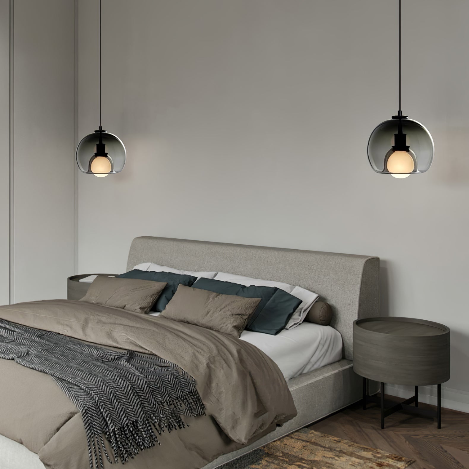 Eamver Glass Contemporary Pendant Light-Neutral Decor
