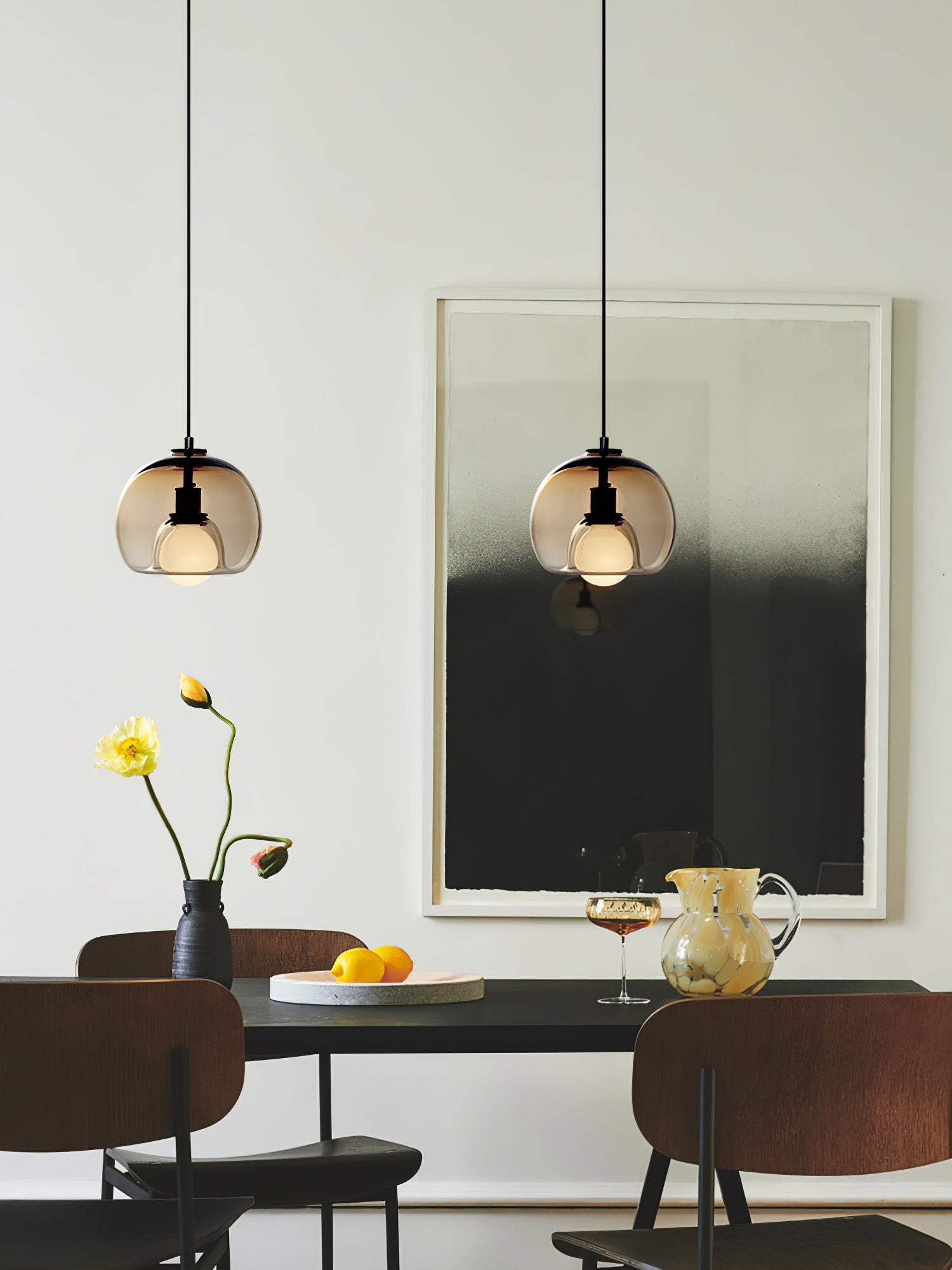 Eamver Glass Contemporary Pendant Light-Neutral Decor