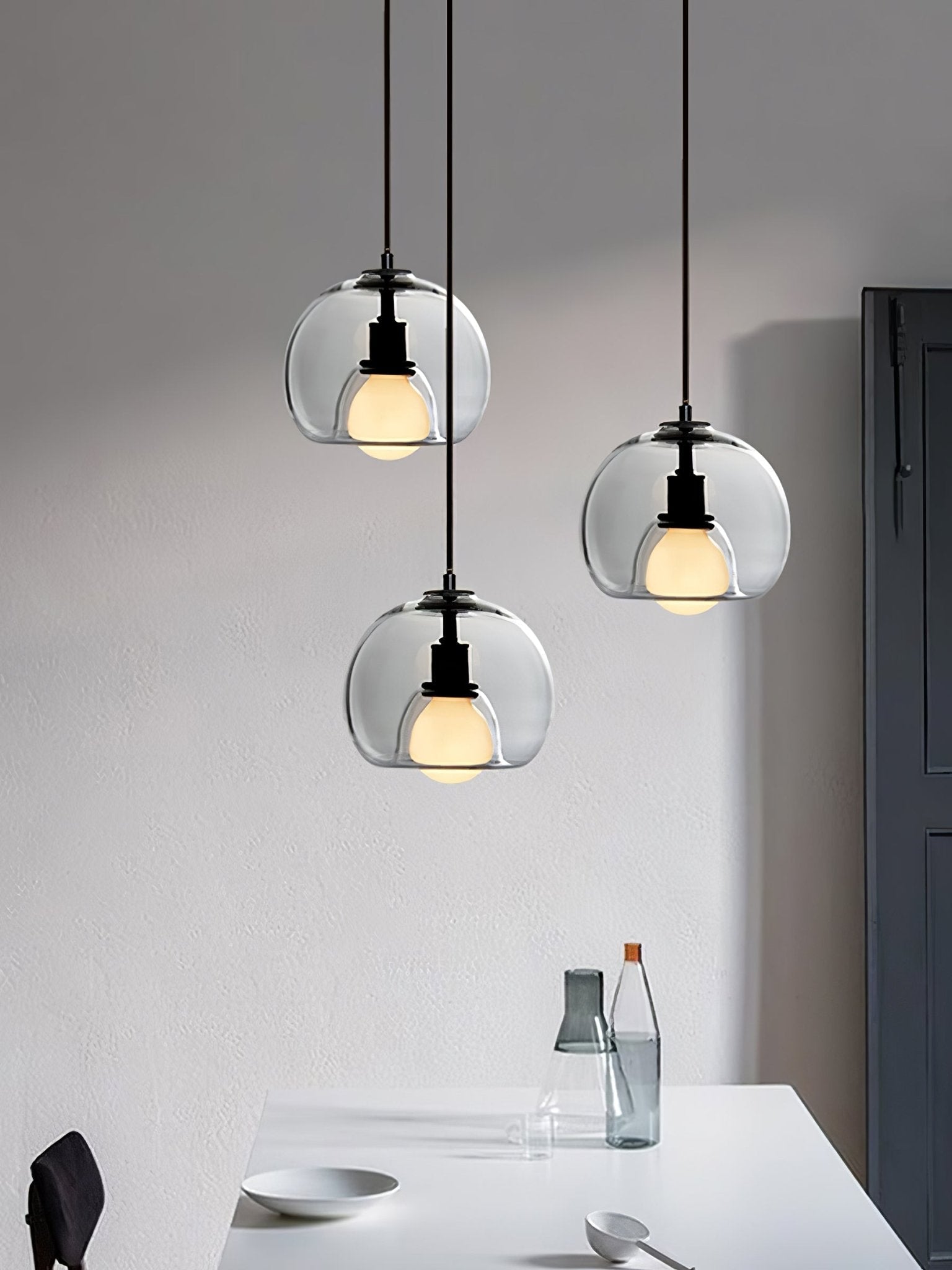 Eamver Glass Contemporary Pendant Light-Neutral Decor