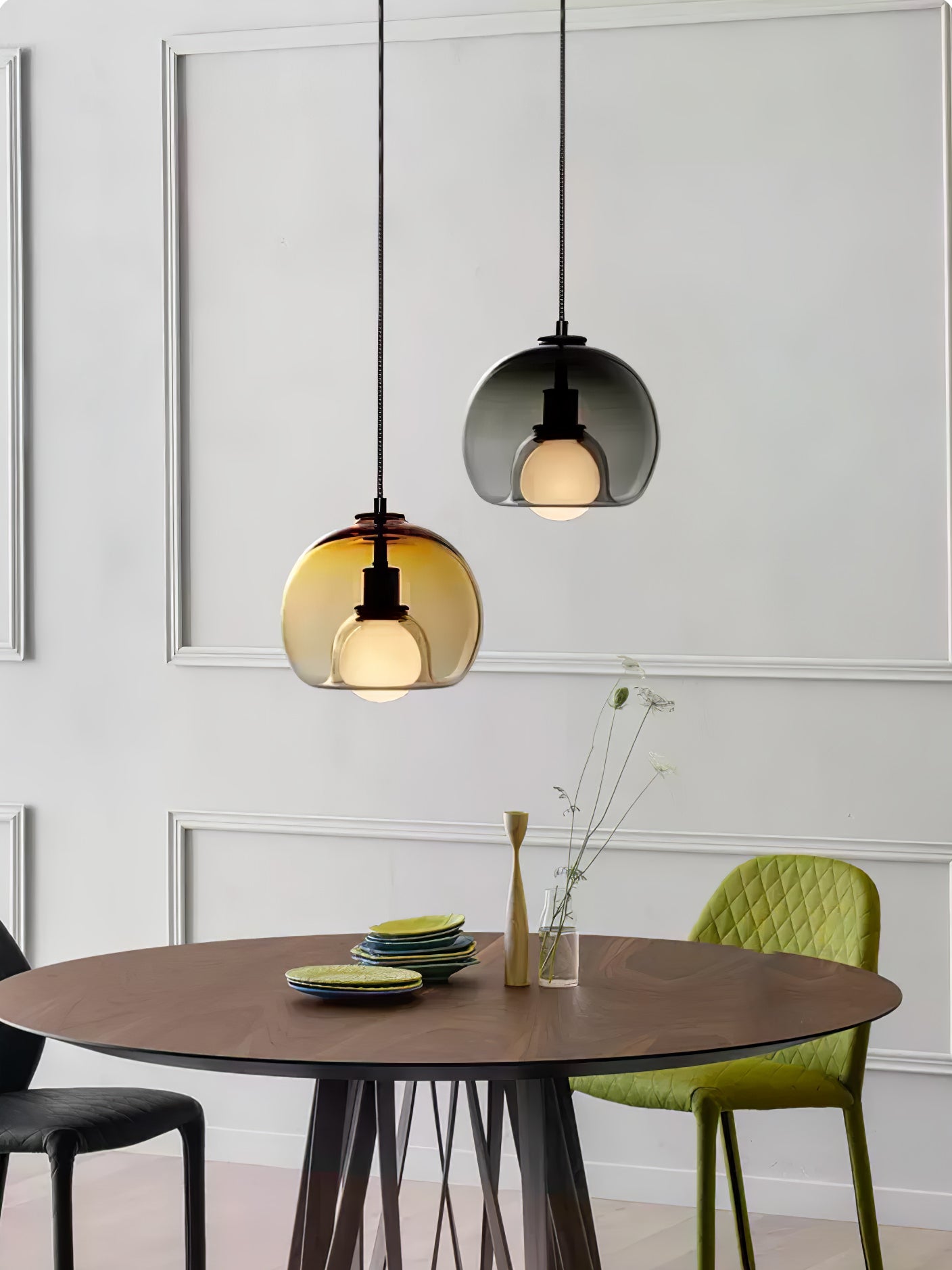 Eamver Glass Contemporary Pendant Light-Neutral Decor