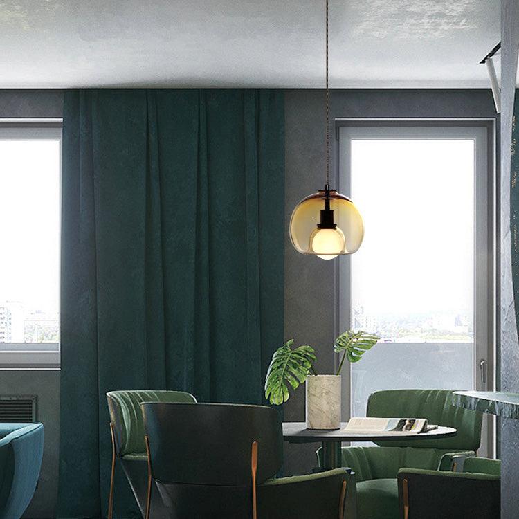 Eamver Glass Contemporary Pendant Light-Neutral Decor