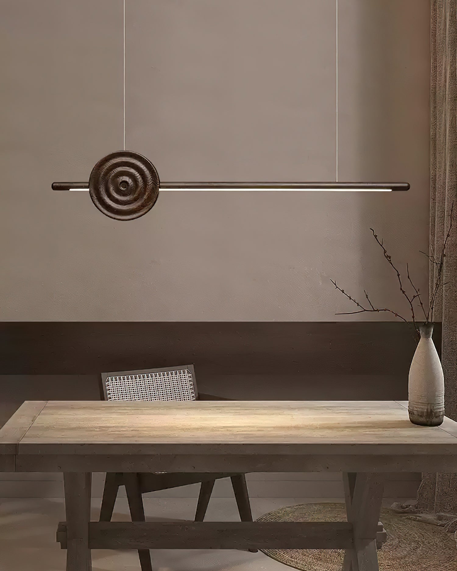 Aurora Chandelier Erhu Wood-Neutral Decor